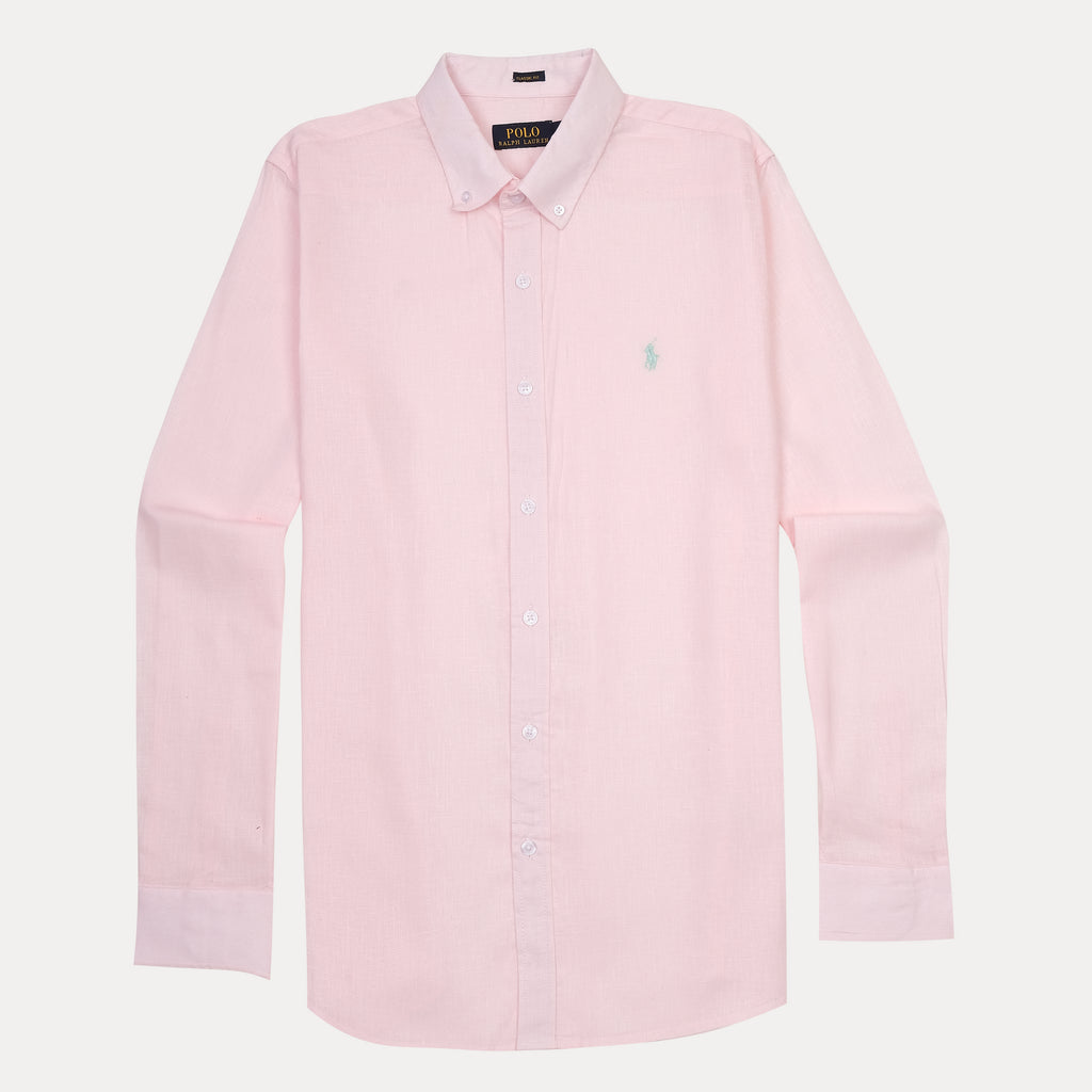 Polo Ralph Lauren Classic Fit Linen Shirt in Blush Blossom