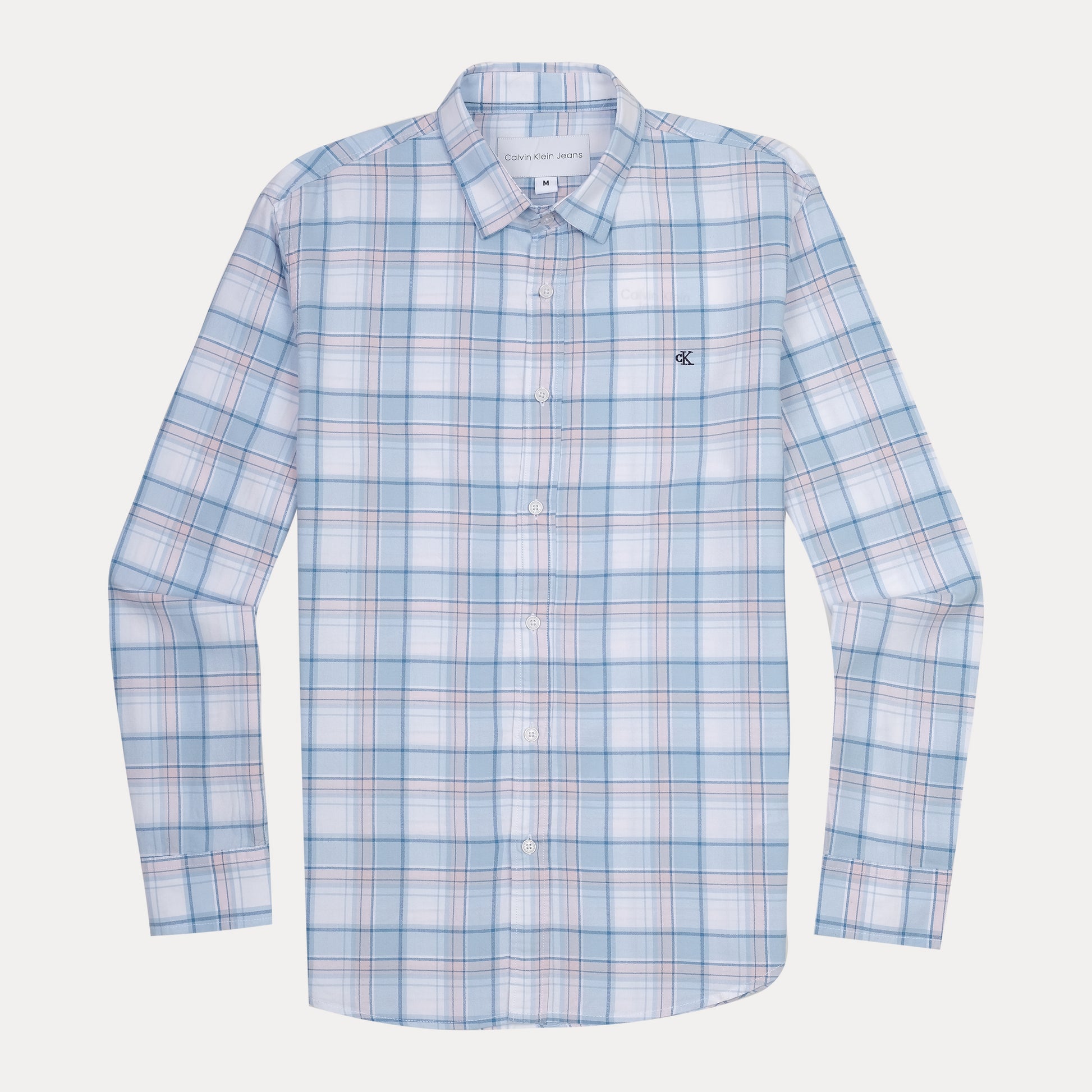 Calvin Klein Jeans Breezy Blue Plaid Button-Up Shirt