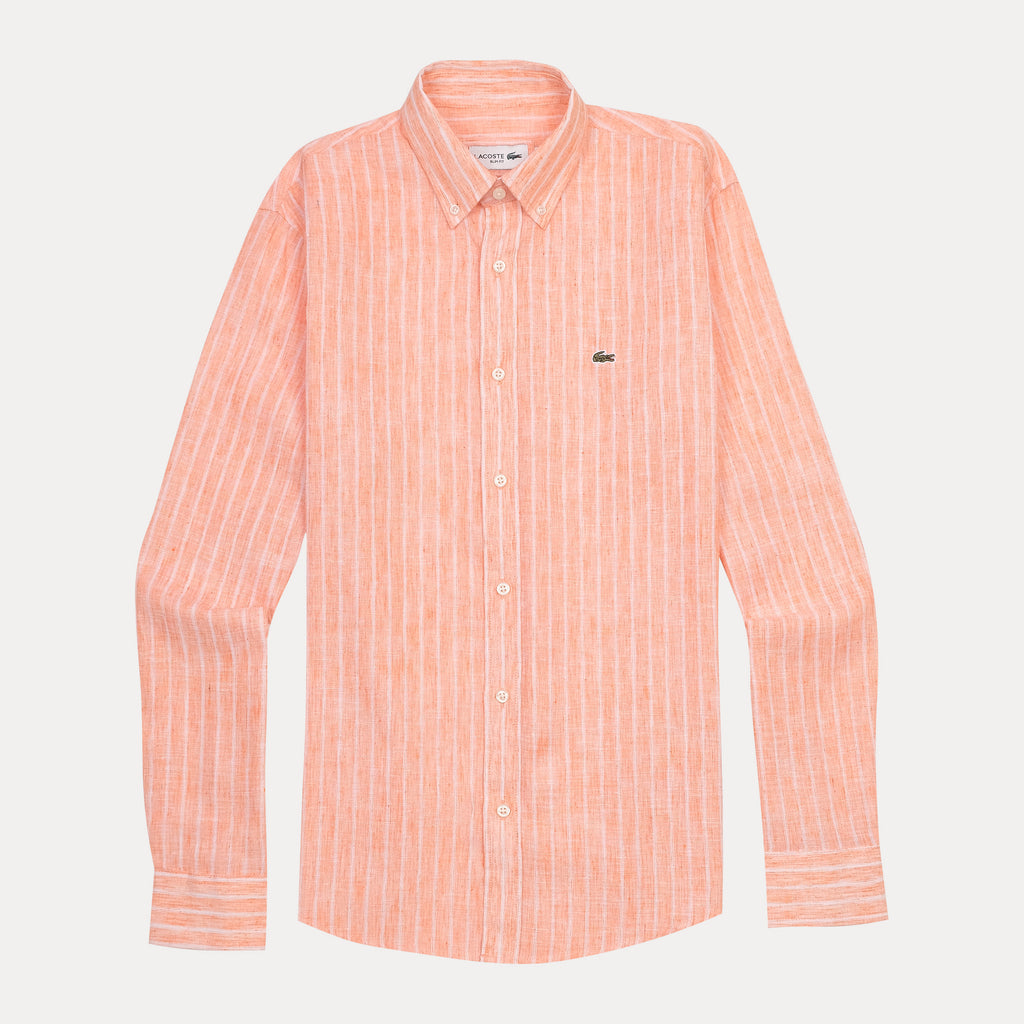 Lacoste Breezy Coral Striped Slim Fit Shirt