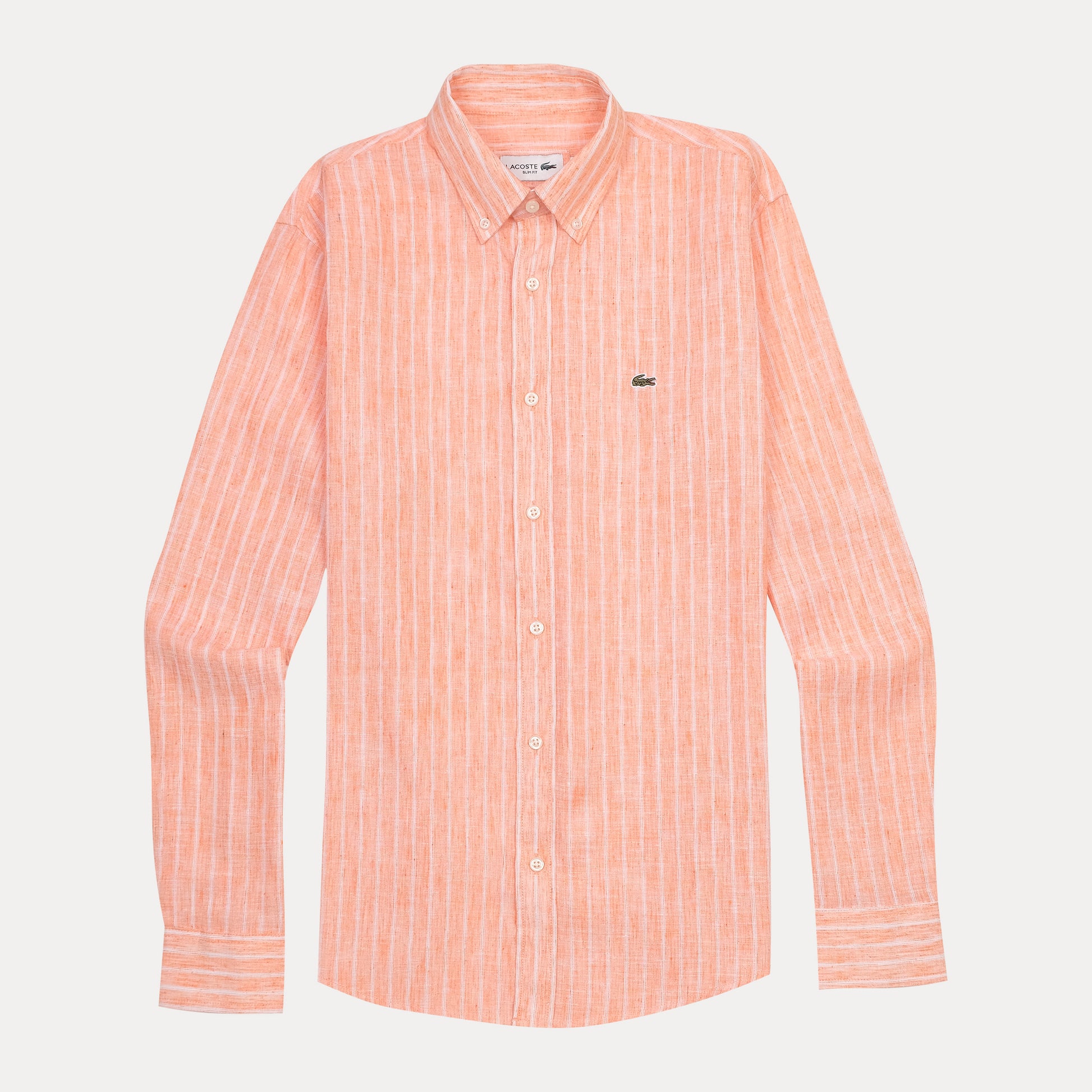 Lacoste Breezy Coral Striped Slim Fit Shirt