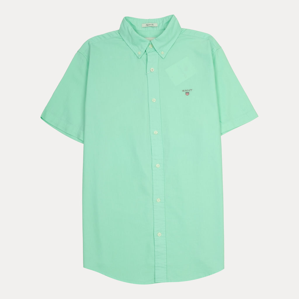 GANT Breezy Mint Short-Sleeve Button-Up Shirt