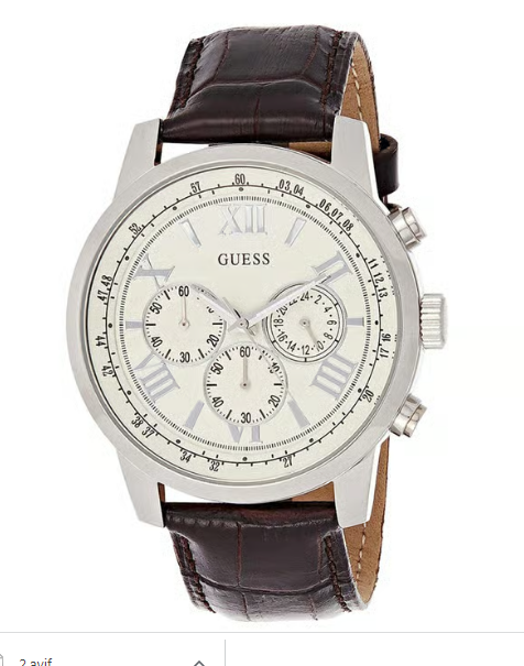 GUESS Sunlit Amber Luxe Chronograph Leather Watch