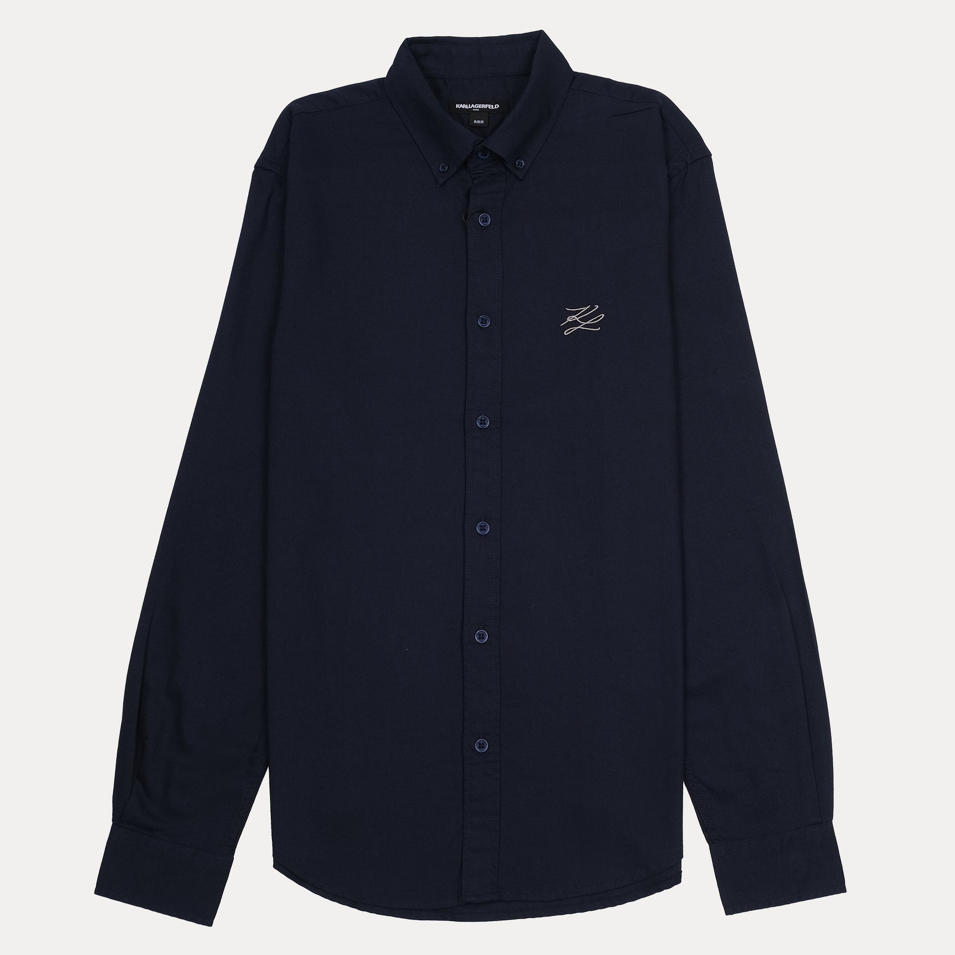 KARL LAGERFELD Elegant Midnight Blue Button-Up Shirt