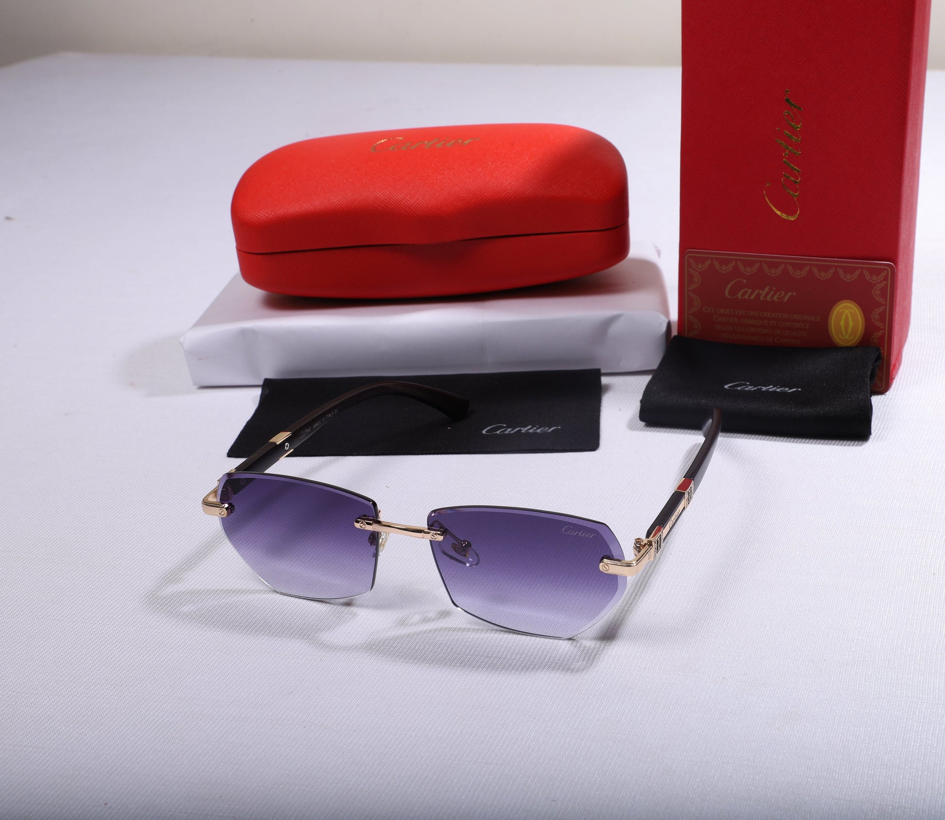 Cartier Luxe Square Gradient Sunglasses