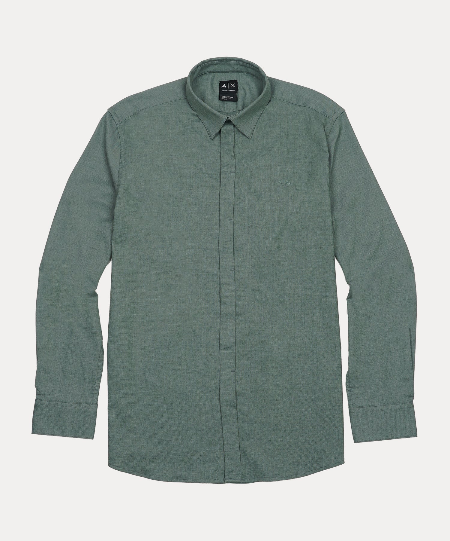 A|X Lush Fern Contemporary Fit Long Sleeve Textured Button-Up Shirt
