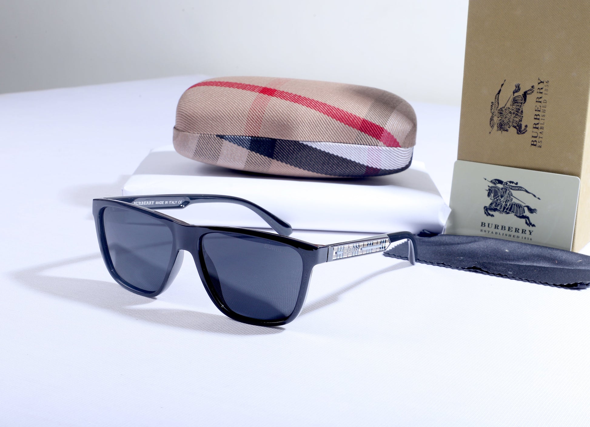 Burberry Classic Black Sunglasses with Signature Case