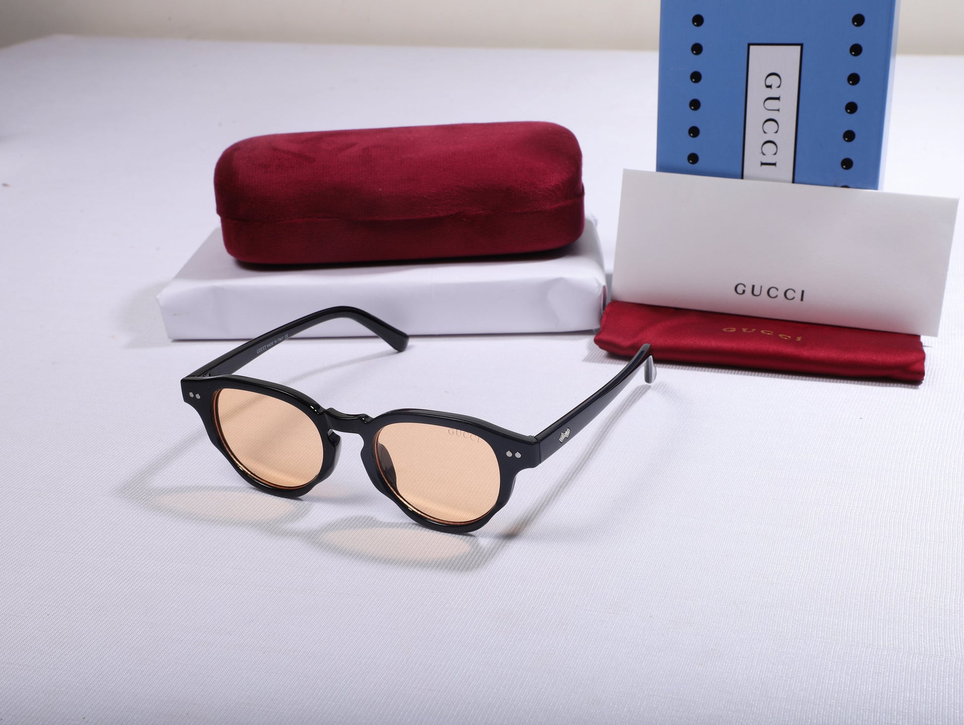 GUCCI Enchanted Blush Cat-Eye Sunglasses with Rose-Tinted Lenses