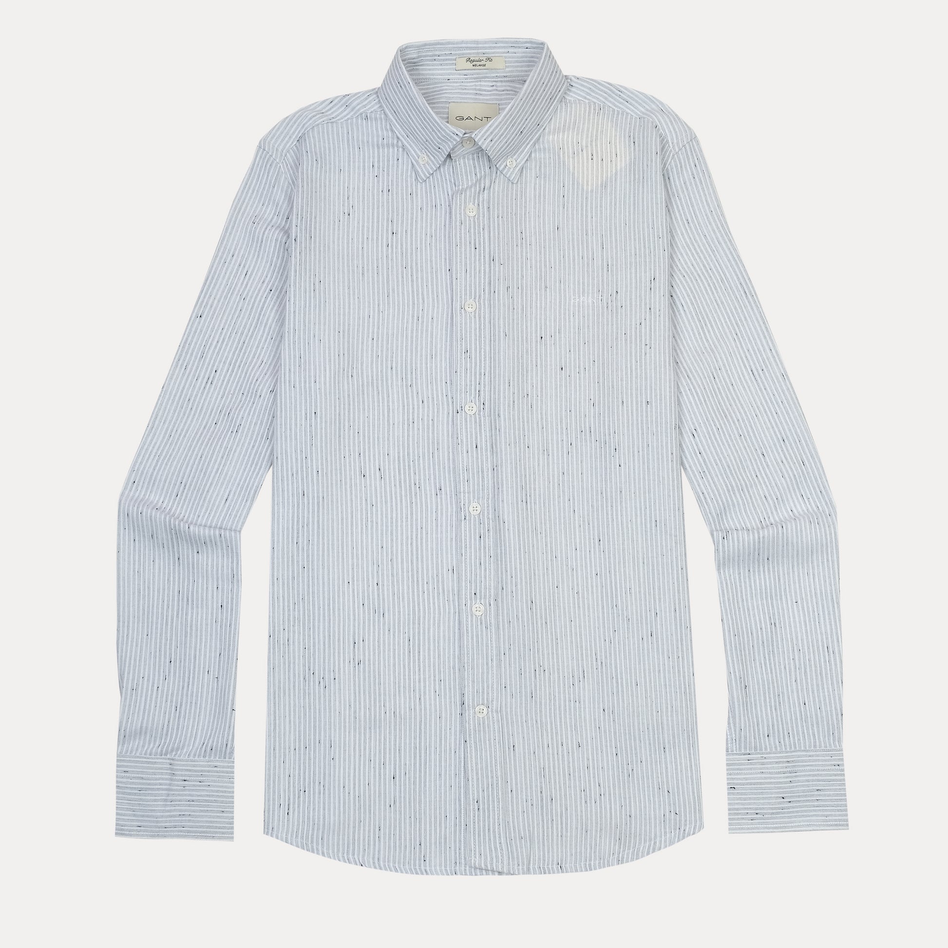 [M��lange Slub Linen] GANT Melange Striped Elegance Shirt in Soft Sky