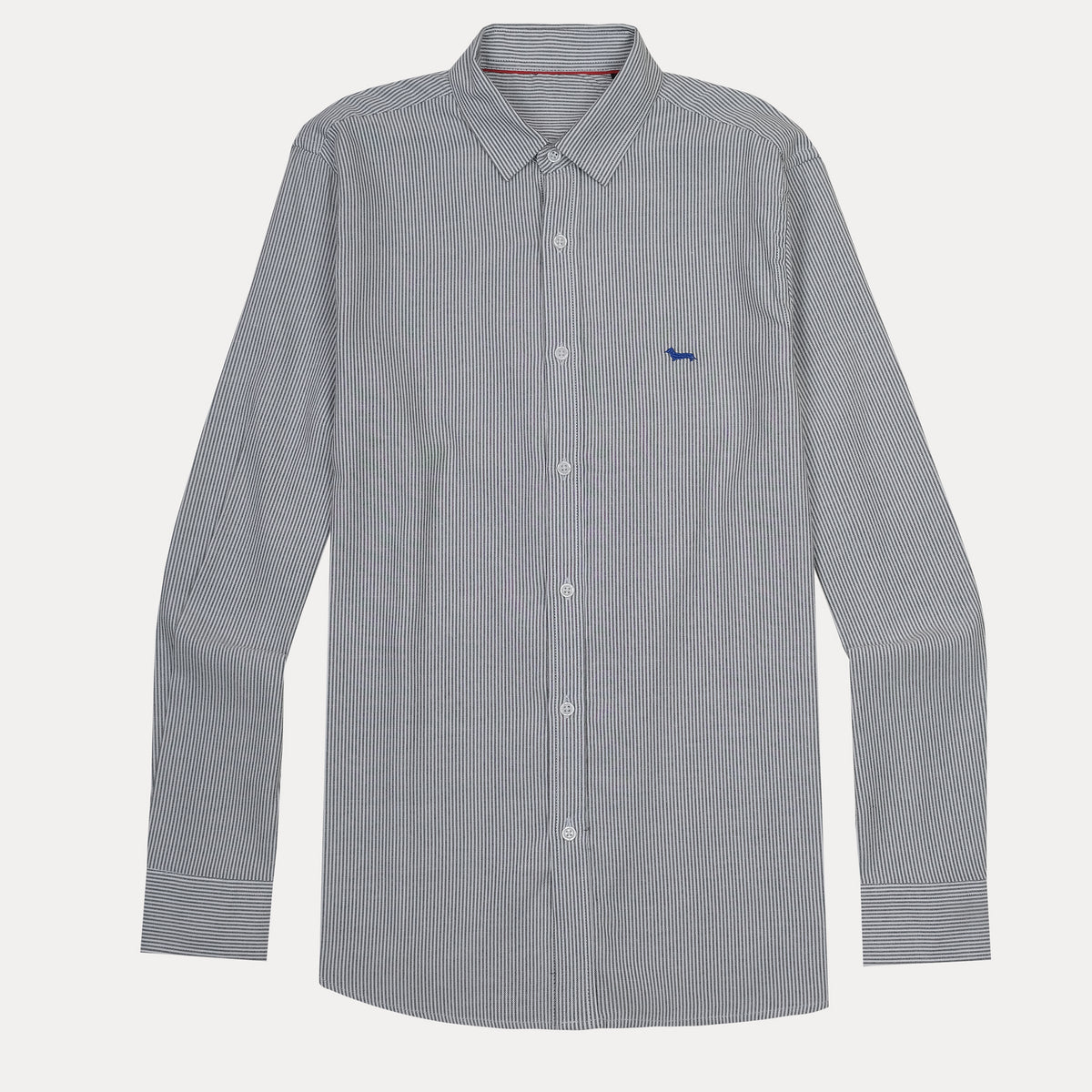 Harmont & Blaine Striped Elegance Cotton Shirt in Nautical Blue