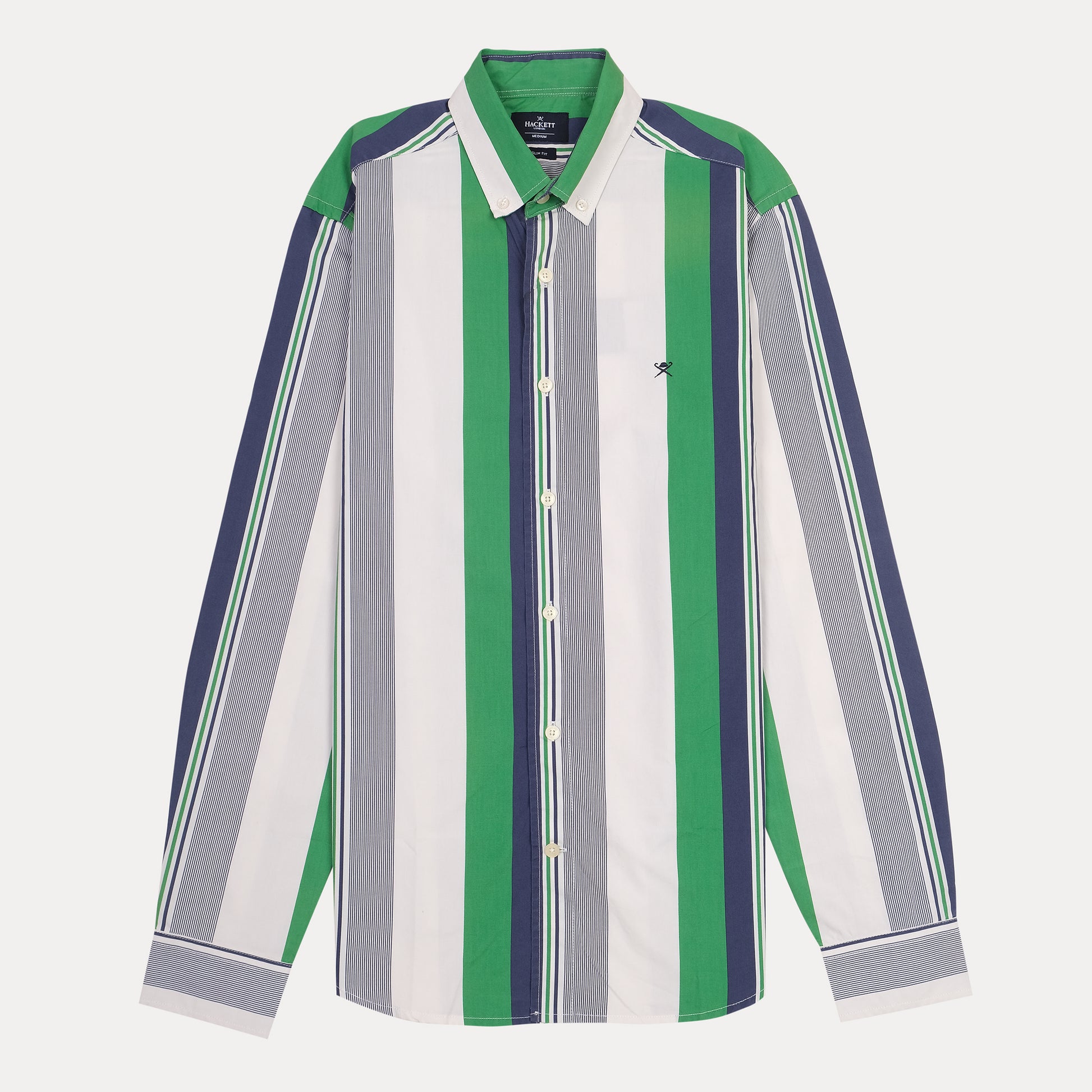 HACKETT Striped Cotton Button-Up Shirt