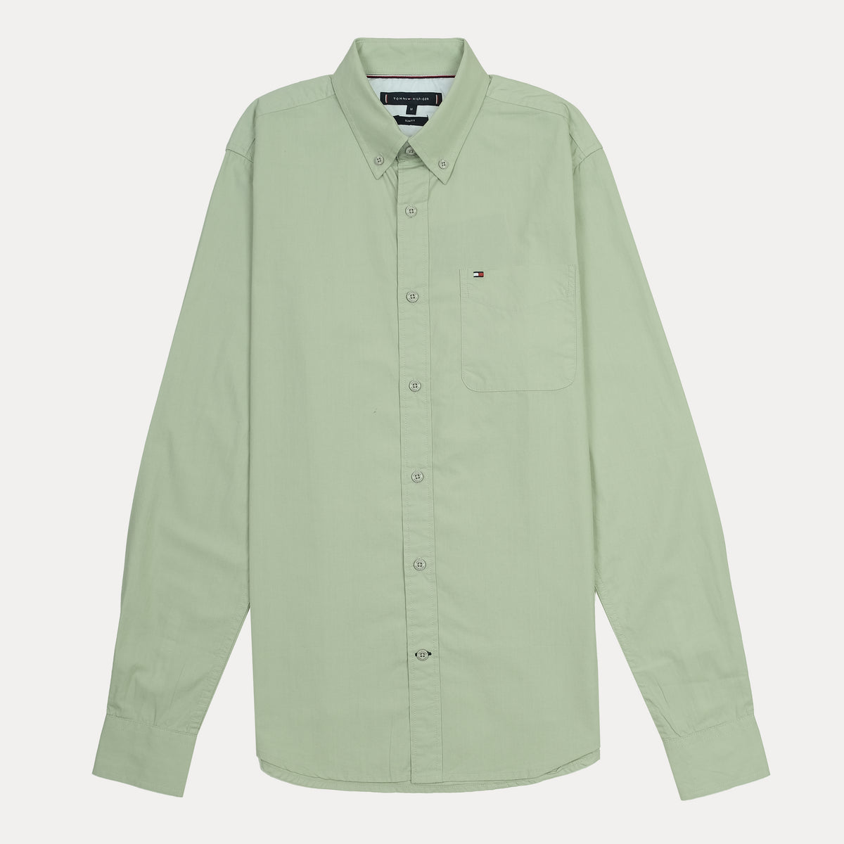 Tommy Hilfiger Classic Fit Long Sleeve Button-Up Shirt in Soft Green