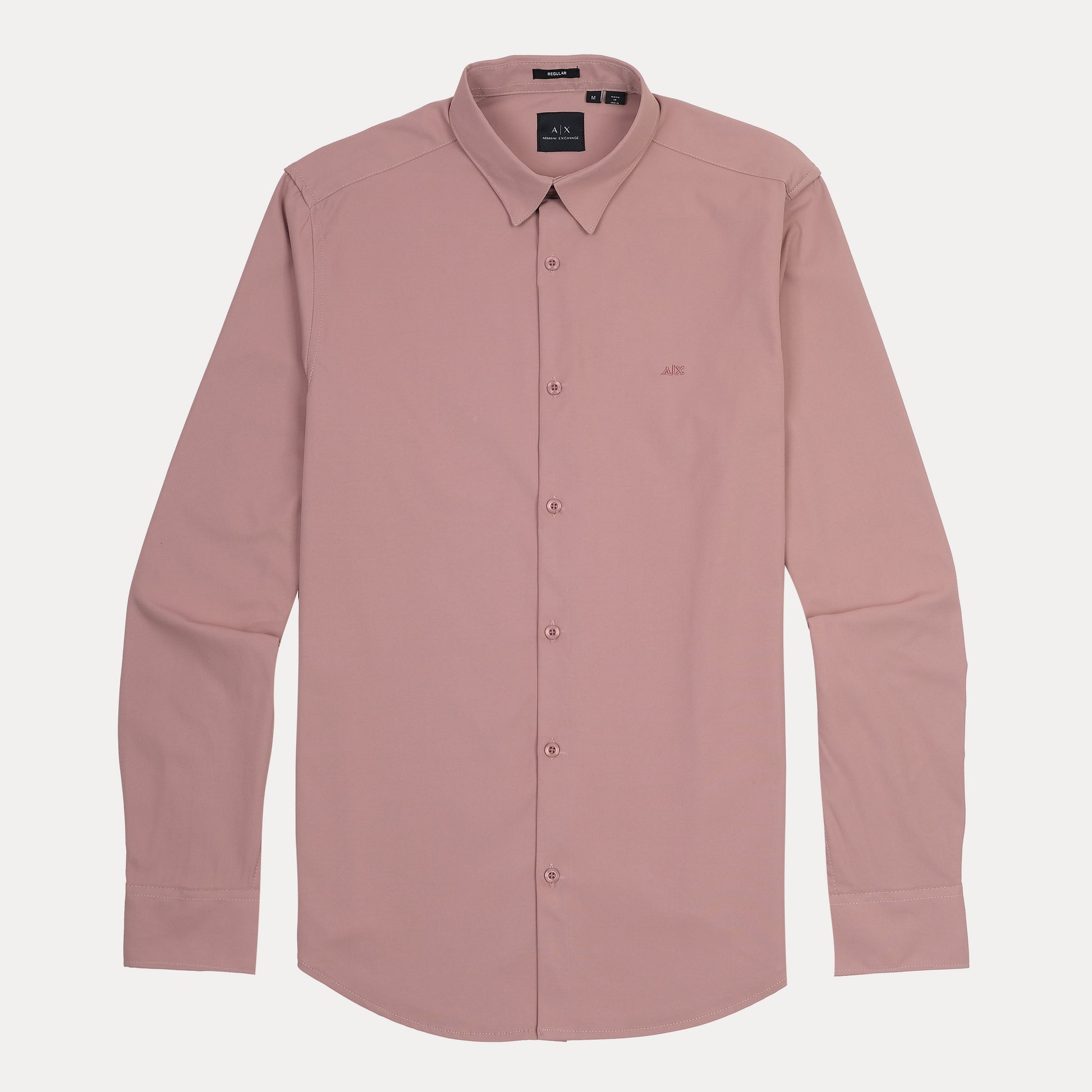 Armani Exchange Elegant Blush Button-Up Shirt