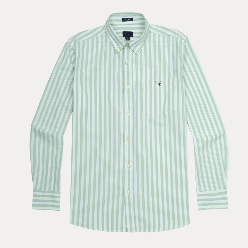 GANT Tech Prep Striped Shirt in Serene Mint