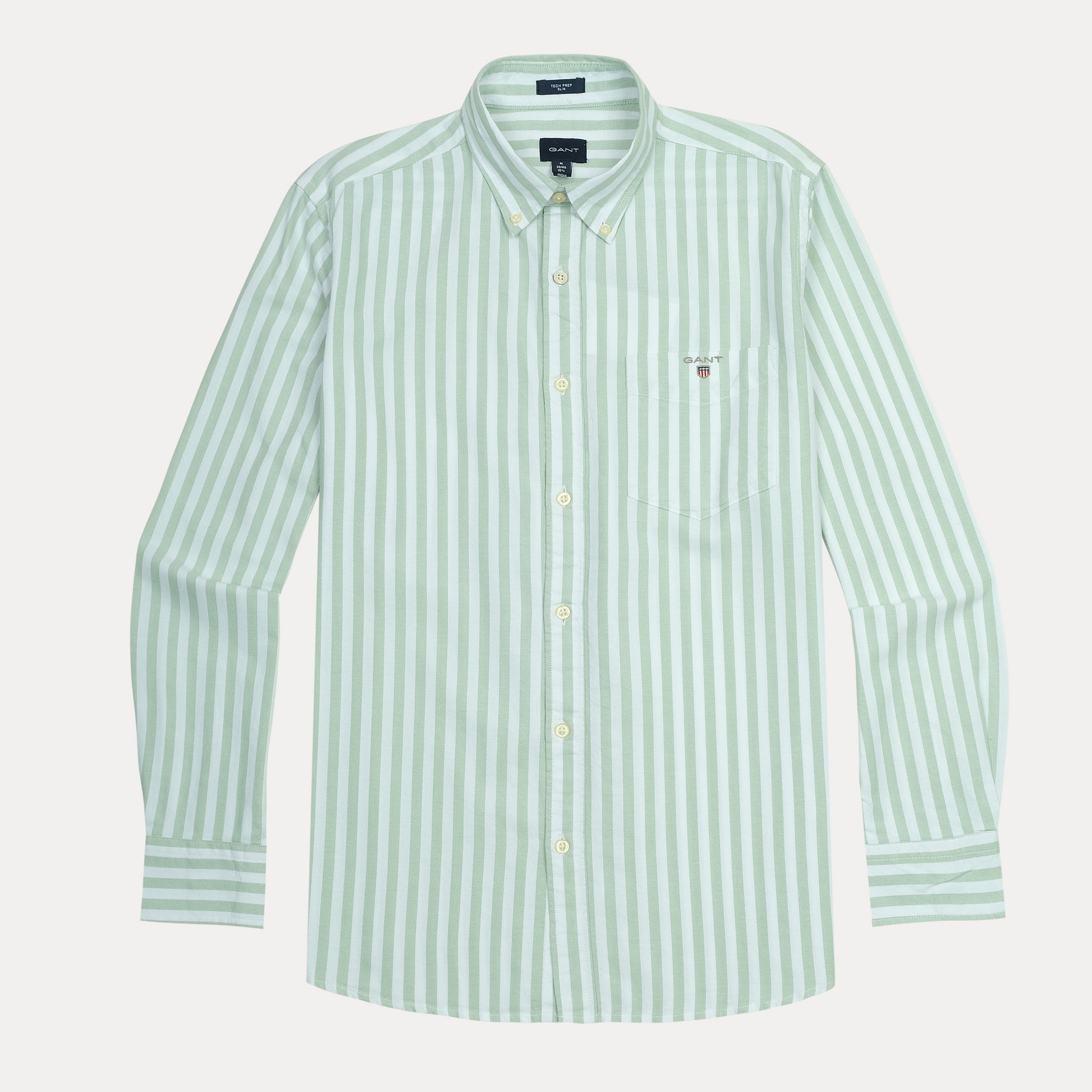 GANT Tech Prep Striped Shirt in Serene Mint