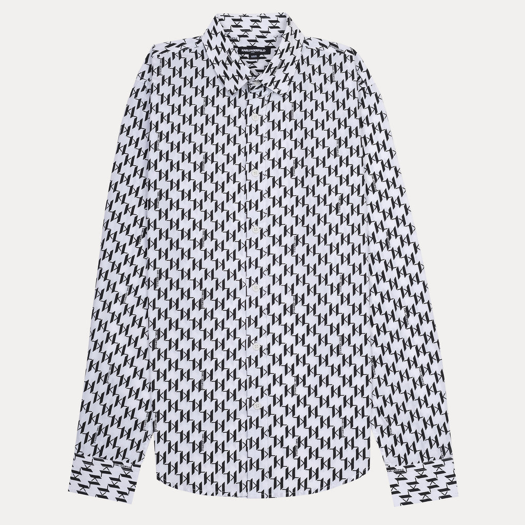 Karl Lagerfeld Chic Monochrome Patterned Shirt