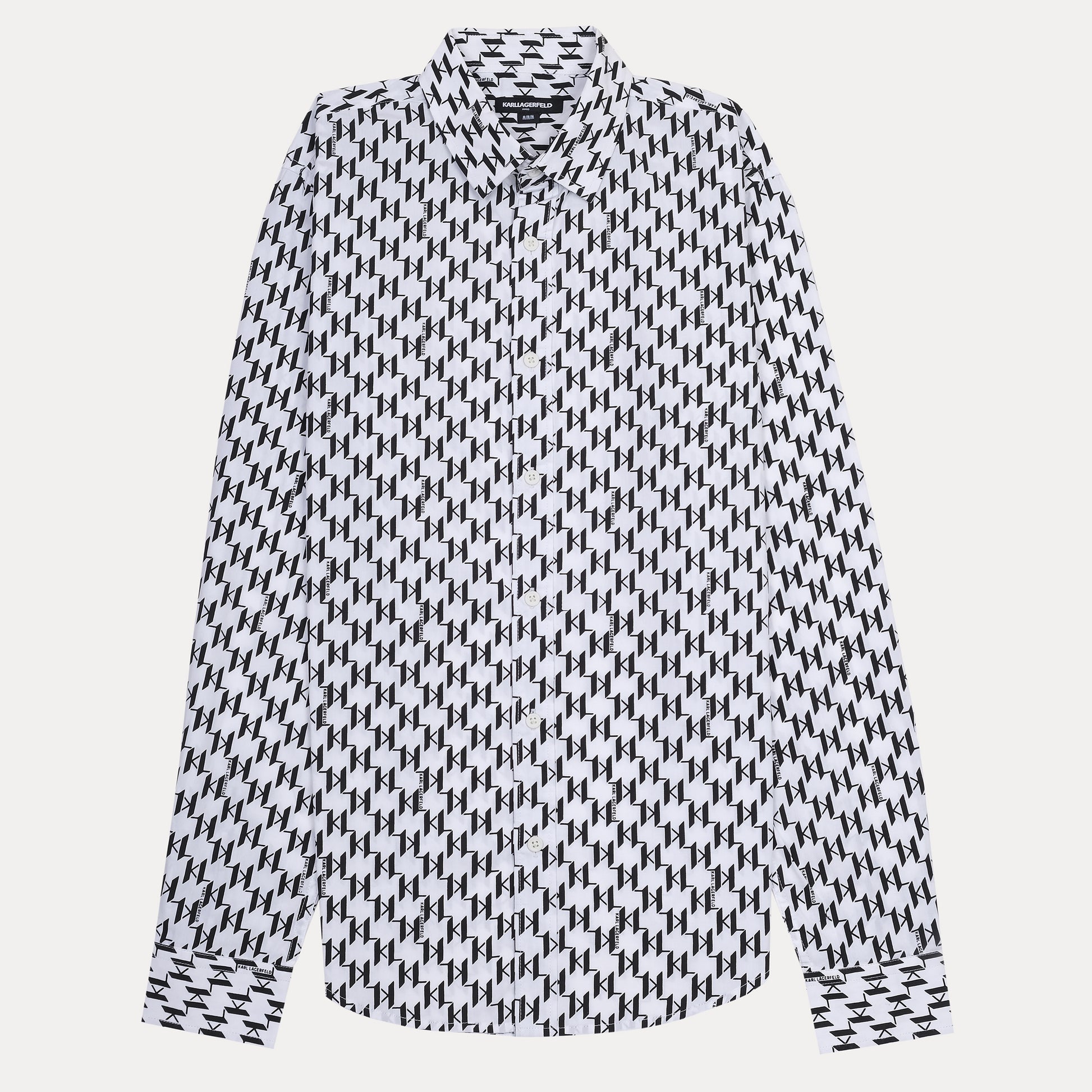 Karl Lagerfeld Chic Monochrome Patterned Shirt