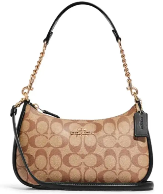 COACH Golden Apricot Elegant Mini Hobo Bag