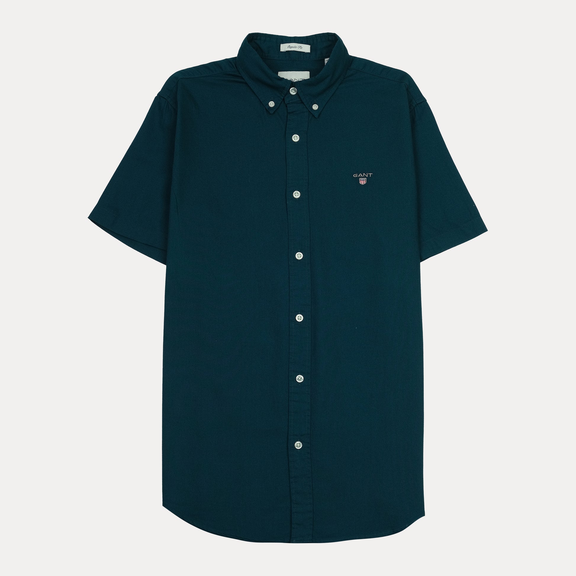 GANT Effortlessly Elegant Short-Sleeve Shirt in Deep Teal