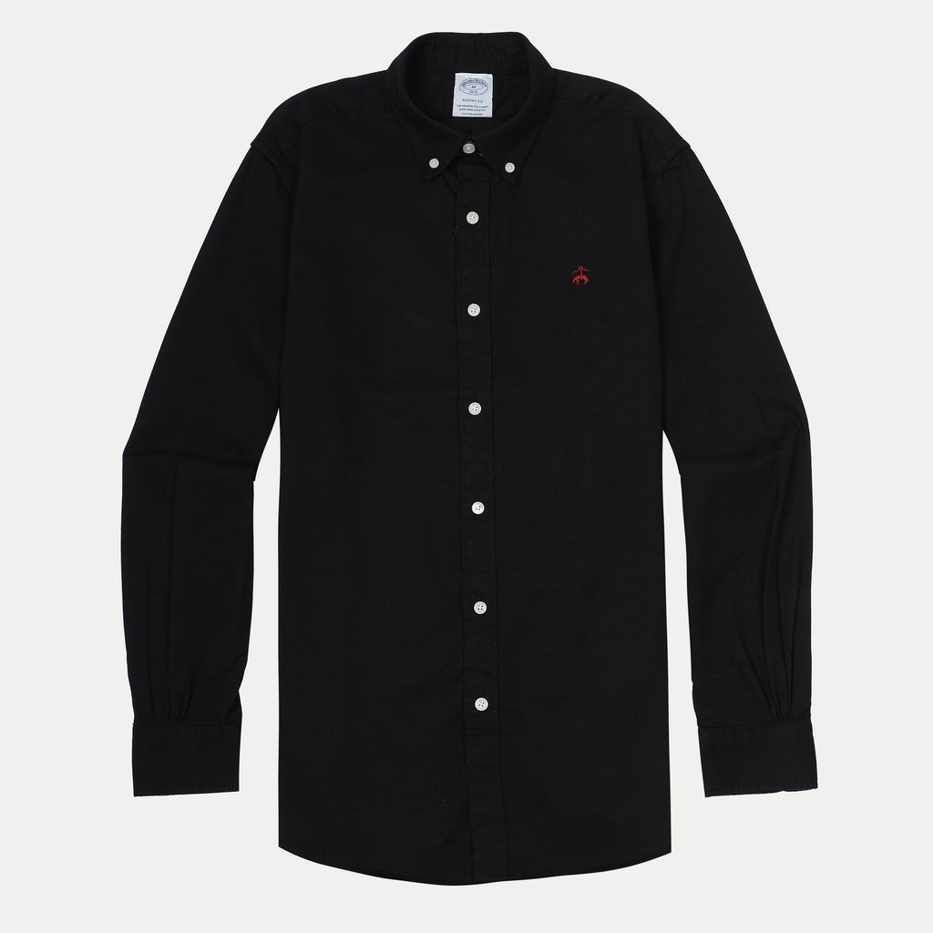 BROOKS BROTHERS Obsidian Whisper Regent Fit Long Sleeve Stretch Oxford Shirt