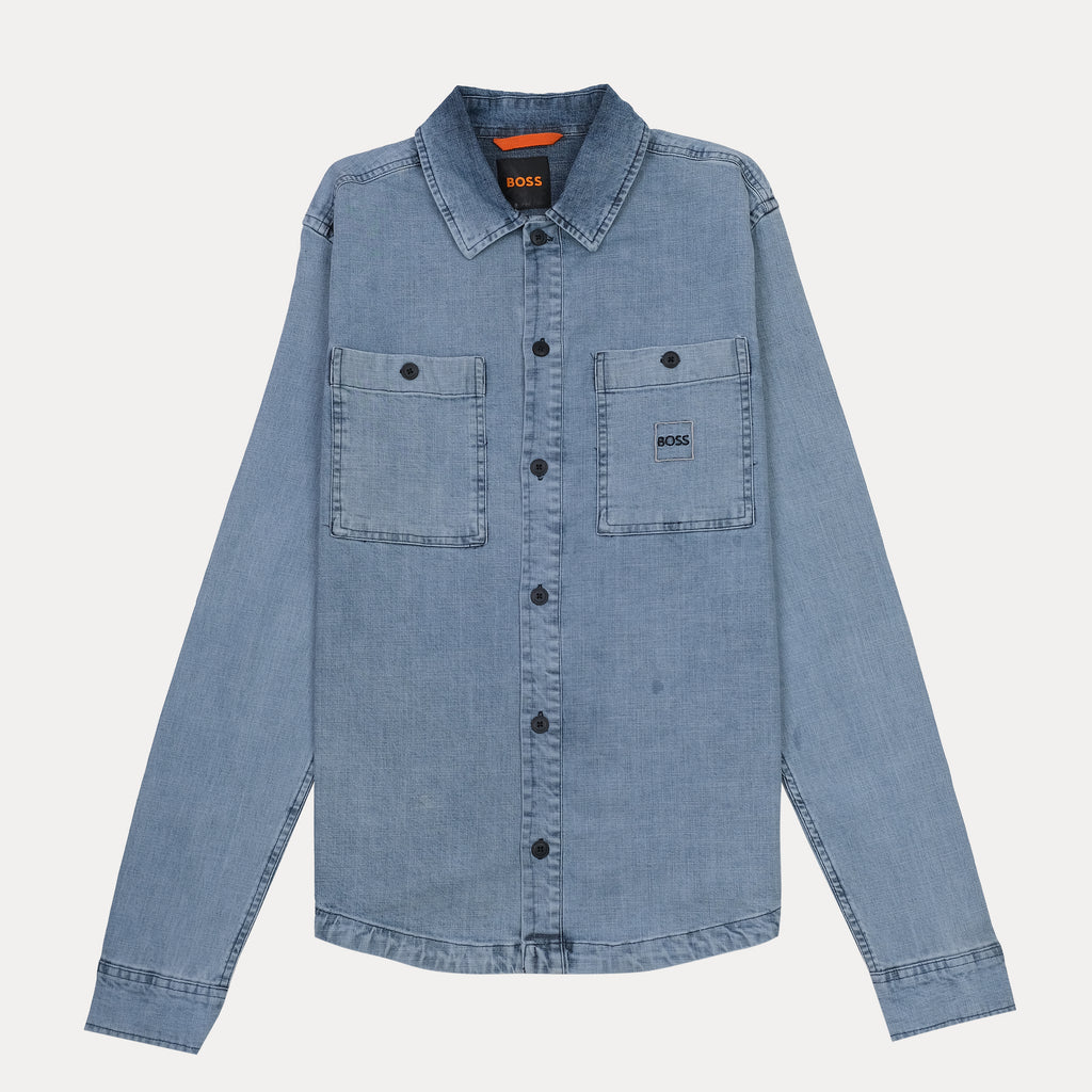 BOSS Effortlessly Chic Denim Shirt in Serene Sky