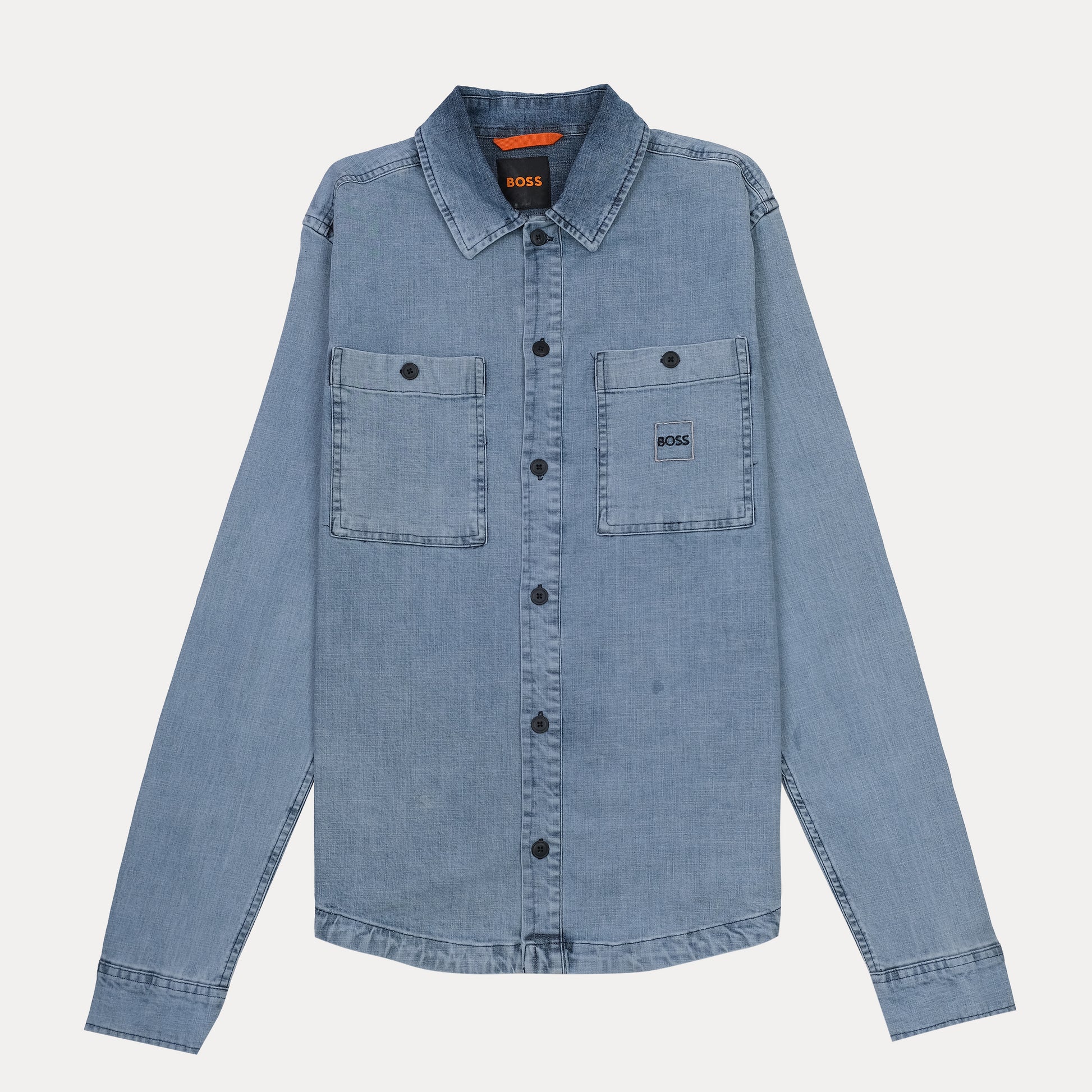 BOSS Effortlessly Chic Denim Shirt in Serene Sky