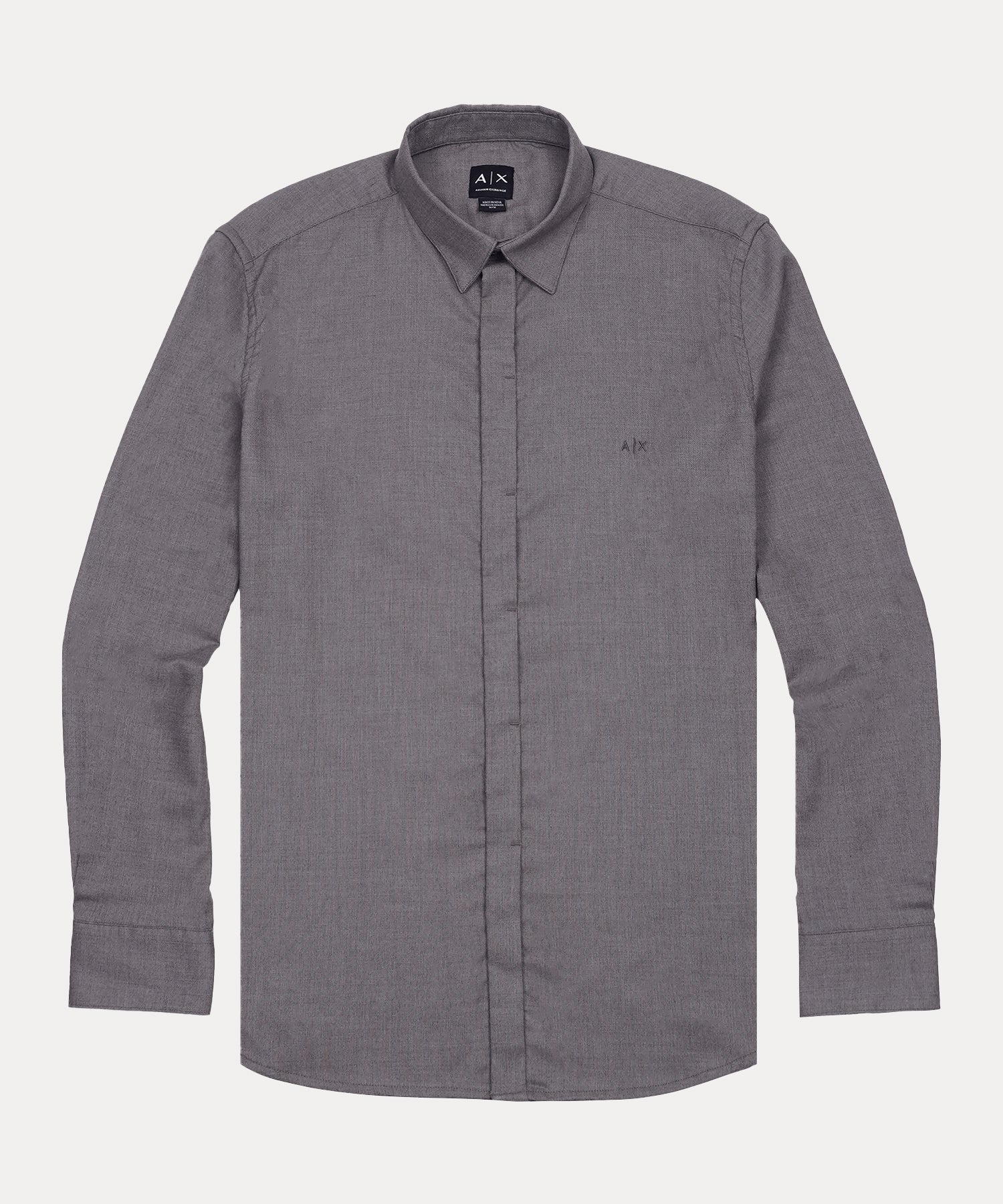 ARMANI EXCHANGE Twilight Slate Tailored Fit Long Sleeve Button-Up Shirt