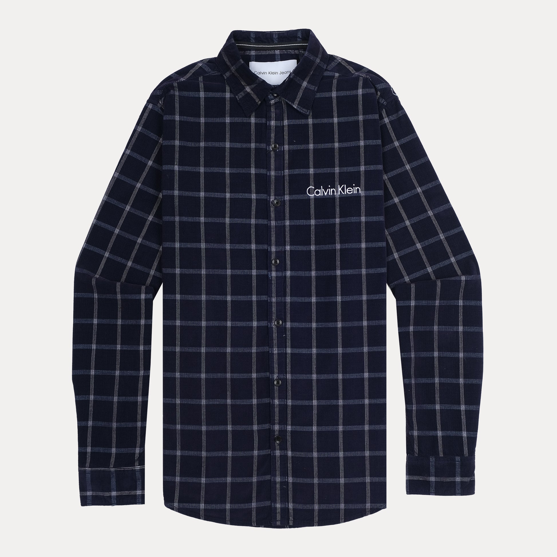 Calvin Klein Cozy Checkered Flannel Shirt in Midnight Plaid