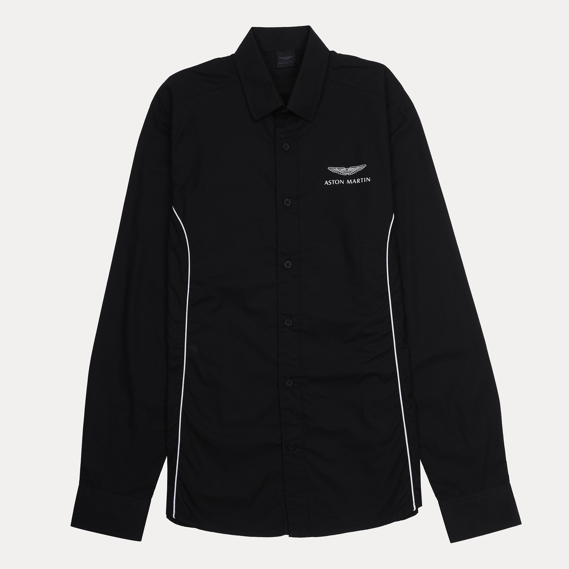 Hackett Aston Martin Luxe Black Button-Up Shirt