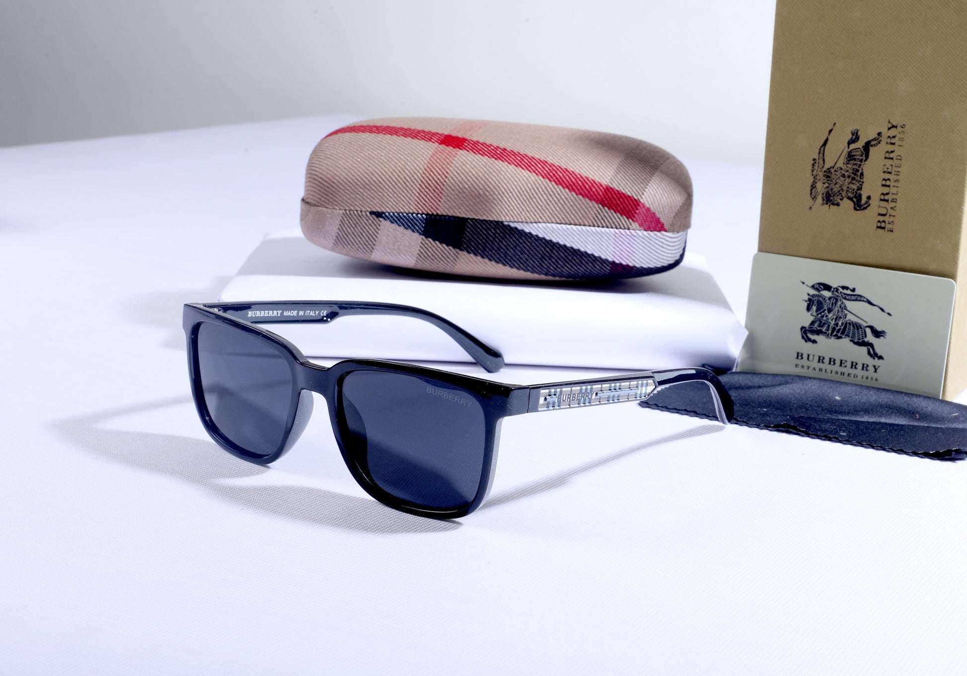 Burberry Crystal-Embellished Square Sunglasses