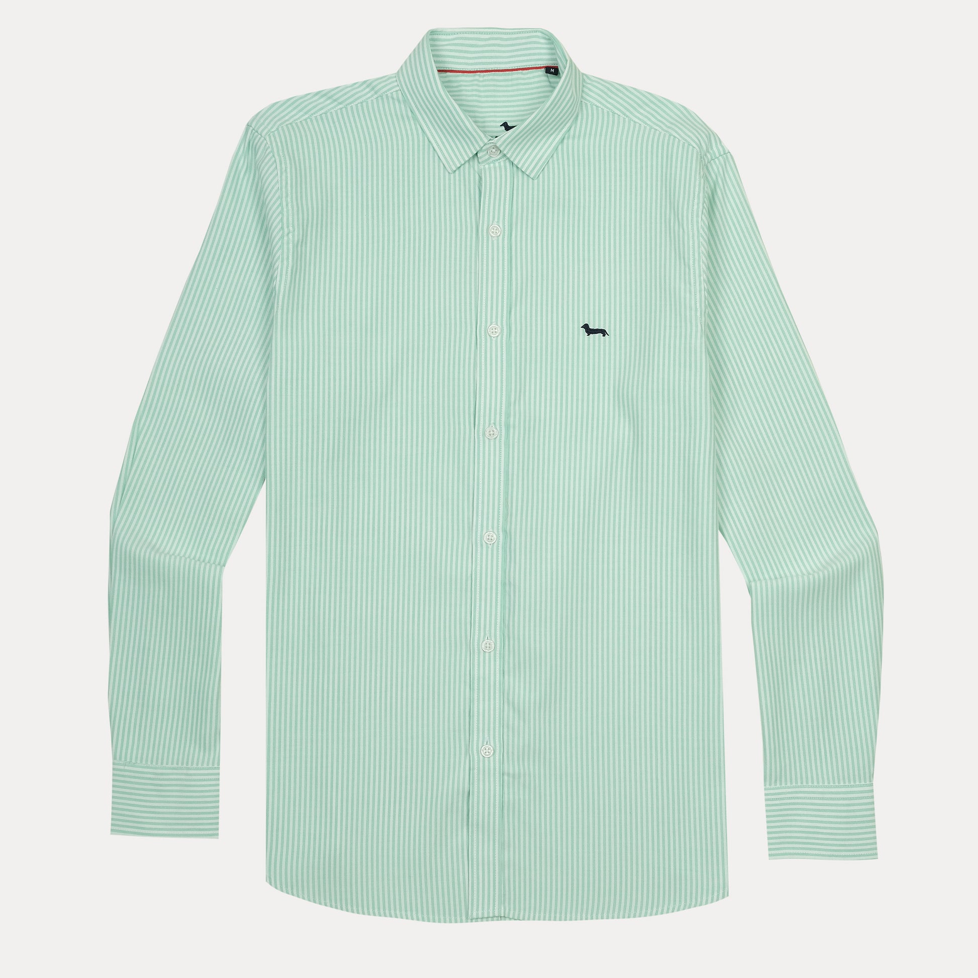 harmont&blaine Refreshing Striped Delight Shirt in Minty Breeze