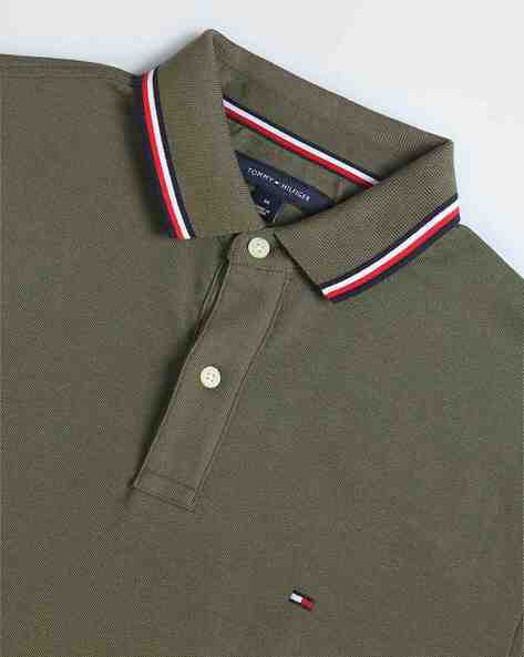 TOMMY HILFIGER Enchanted Olive Classic Fit Piqu�� Polo Shirt