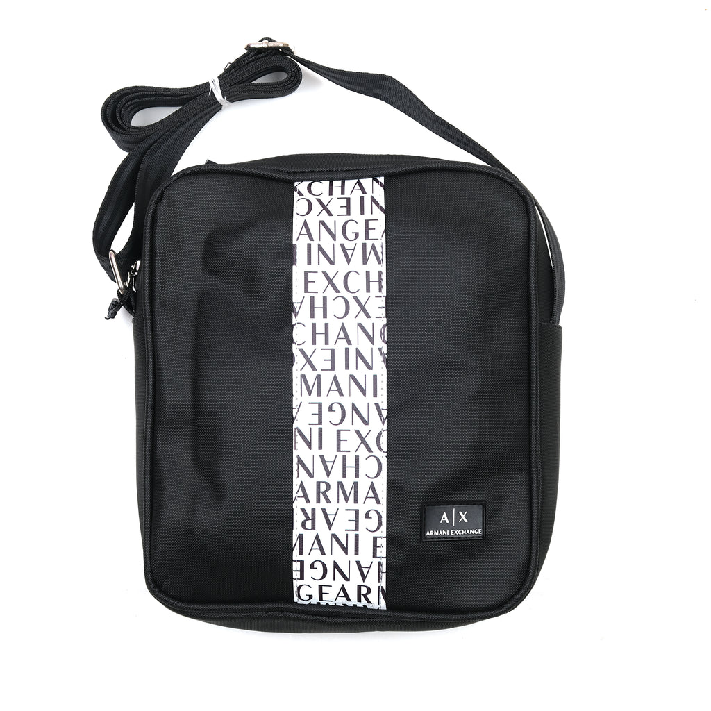 Armani Exchange Sleek Urban Messenger Bag in Midnight Black