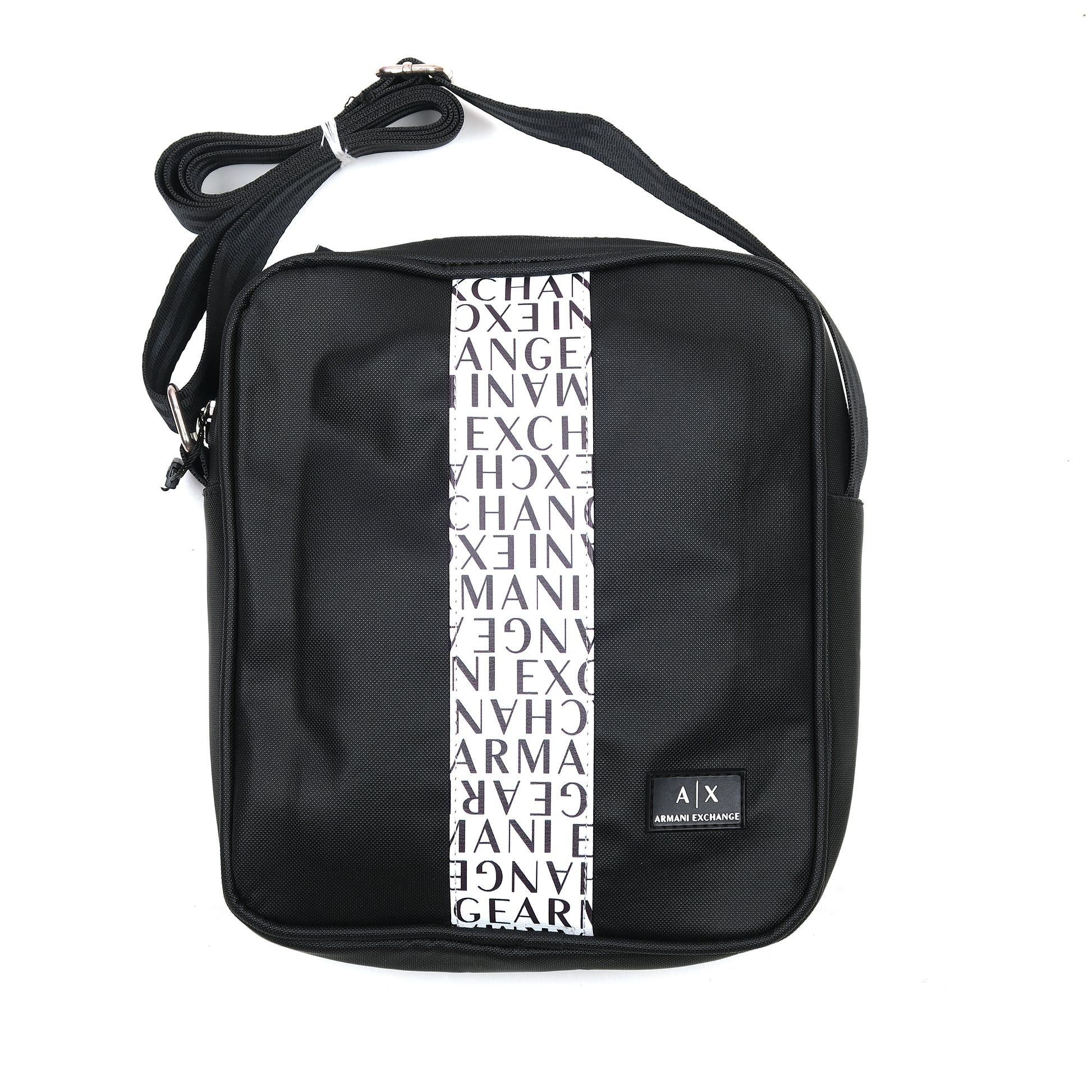 Armani Exchange Sleek Urban Messenger Bag in Midnight Black
