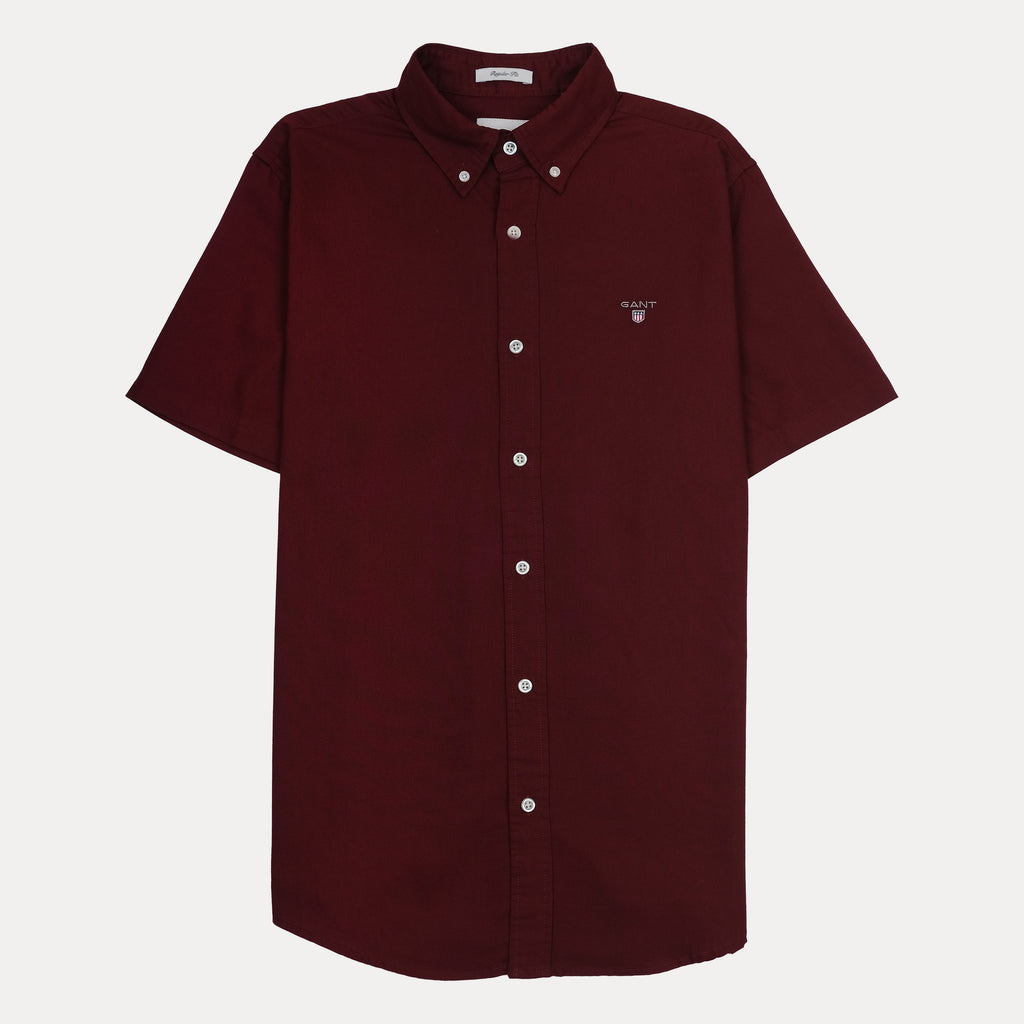 GANT Regal Red Short-Sleeve Button-Up Shirt