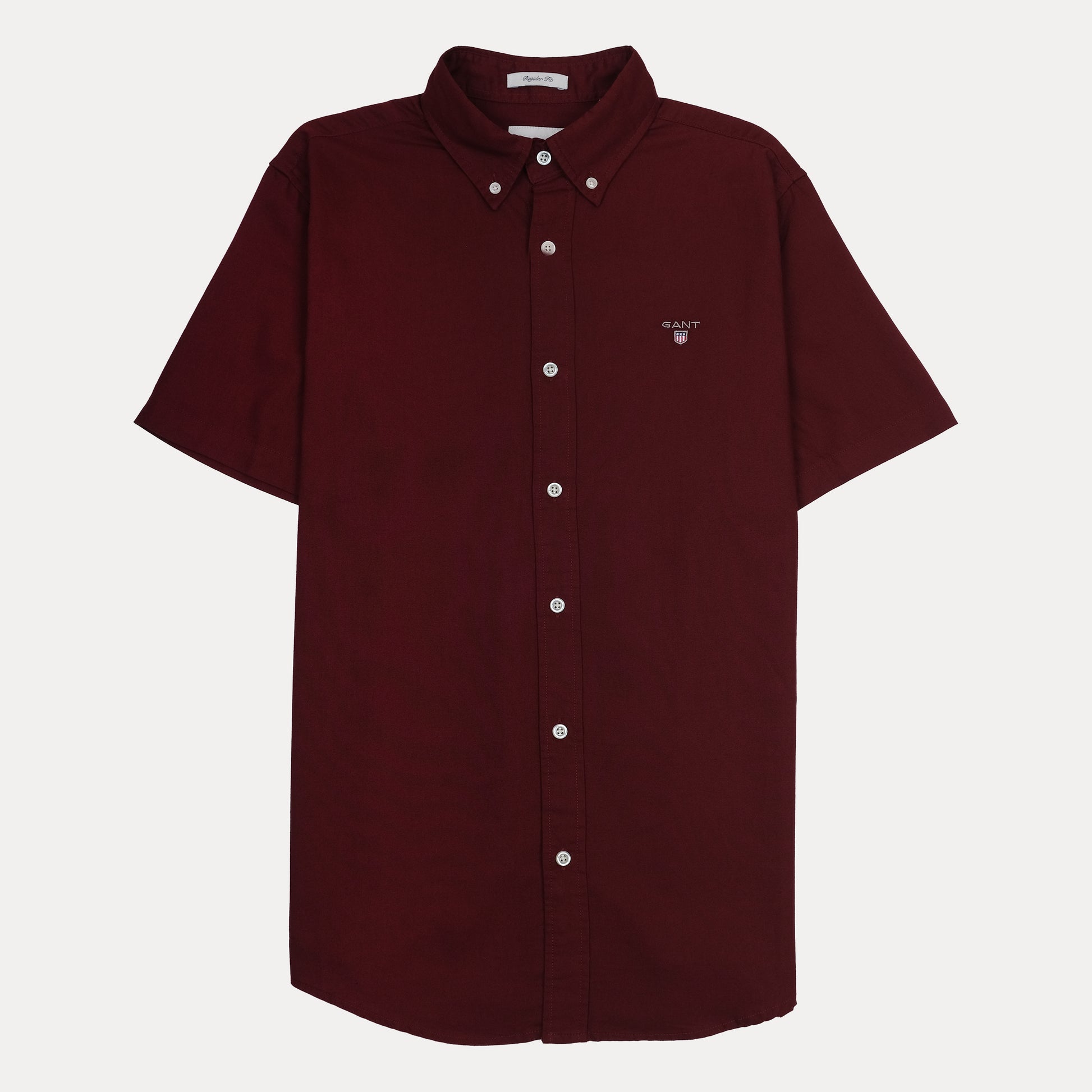 GANT Regal Red Short-Sleeve Button-Up Shirt