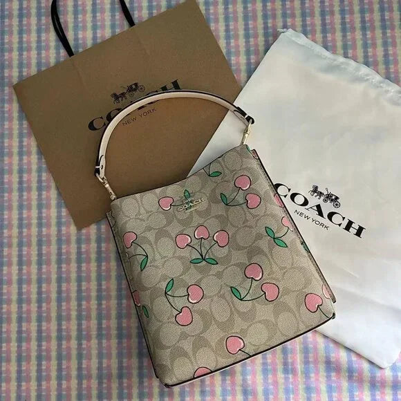 COACH Whispering Blush Elegant Fabric Crossbody Bag