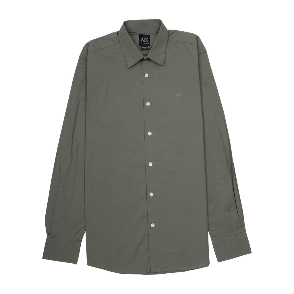Armani Exchange Effortlessly Chic Long Sleeve Shirt in Urban Sage