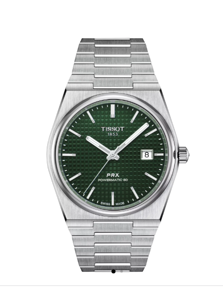 TISSOT Emerald Oasis Dial Stainless Steel PRX Powermatic 80 Watch