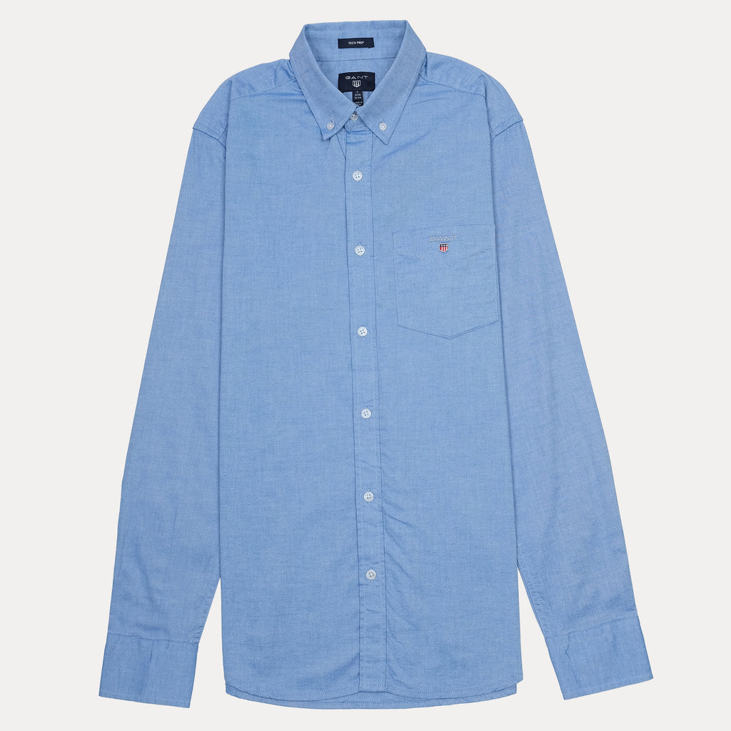 GANT Tech Prep Long Sleeve Button-Up Shirt in Light Blue