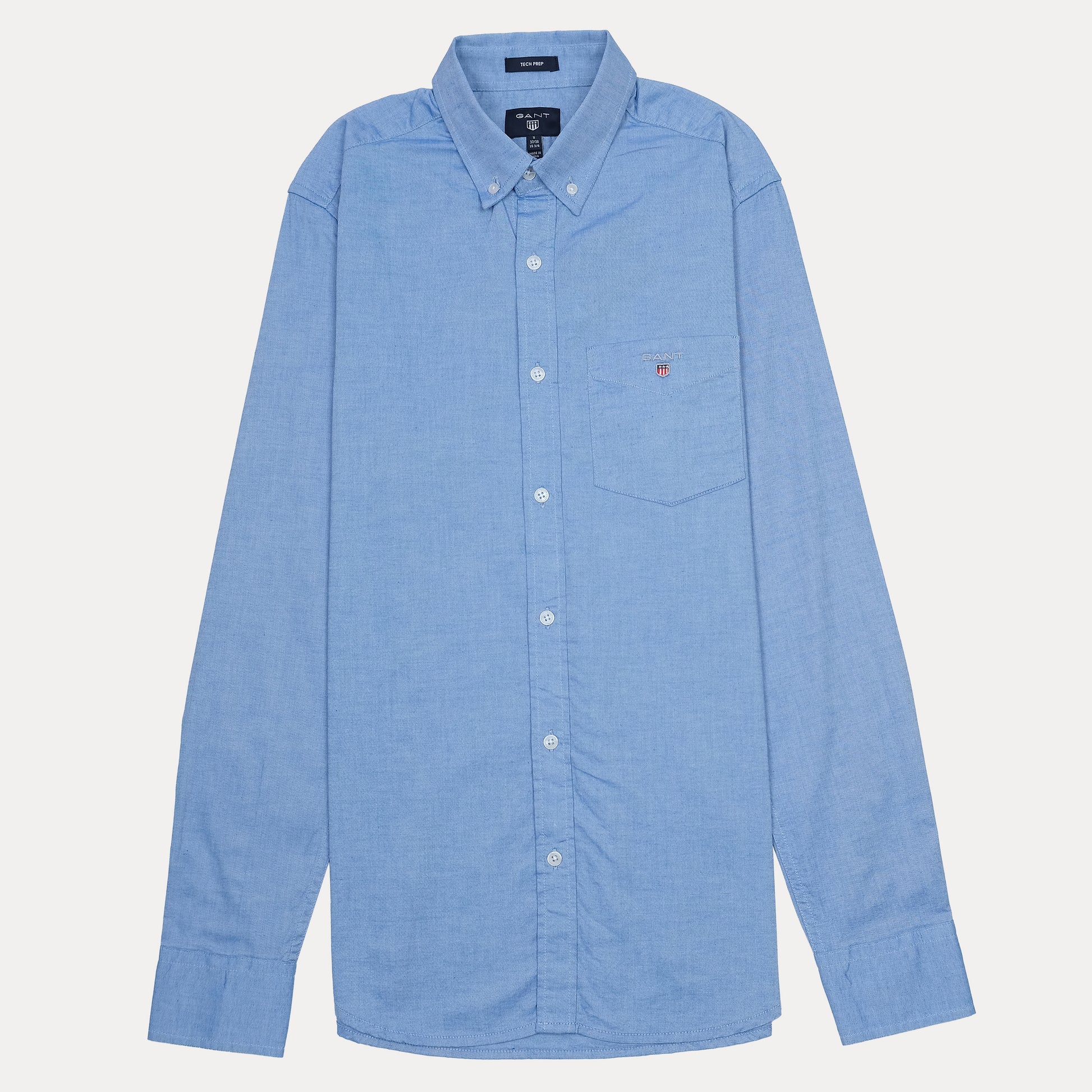 GANT Tech Prep Long Sleeve Button-Up Shirt in Light Blue