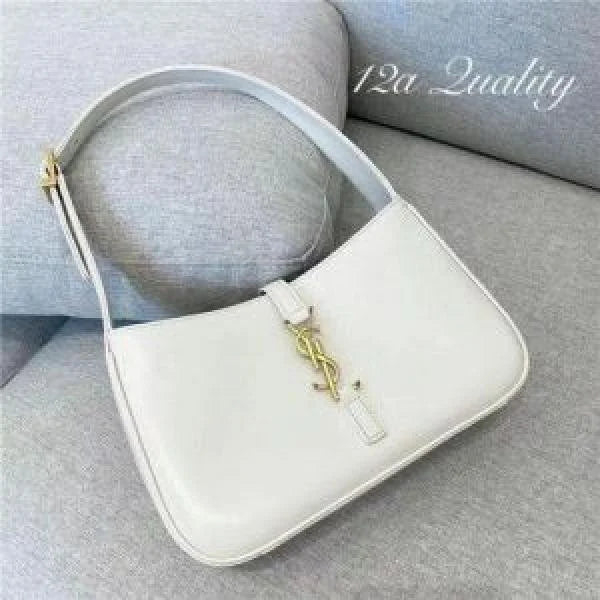 YSL SAINT LAURENT Ethereal Ivory Timeless Leather Handbag