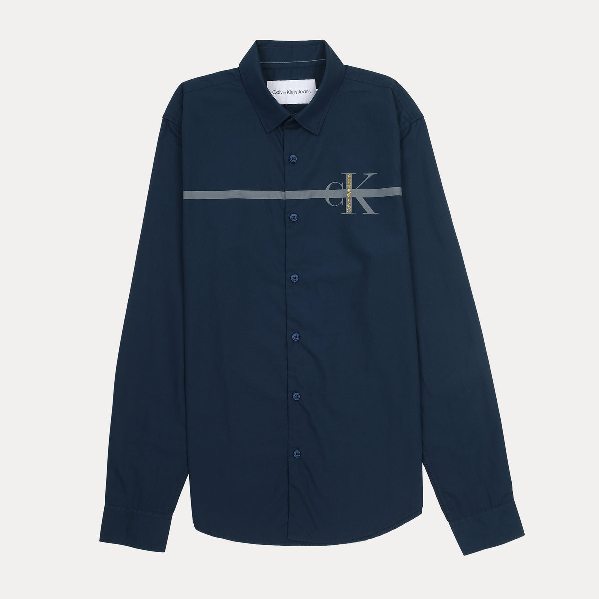 CALVIN KLEIN JEANS Opulent Azure Modern Fit Long Sleeve Shirt