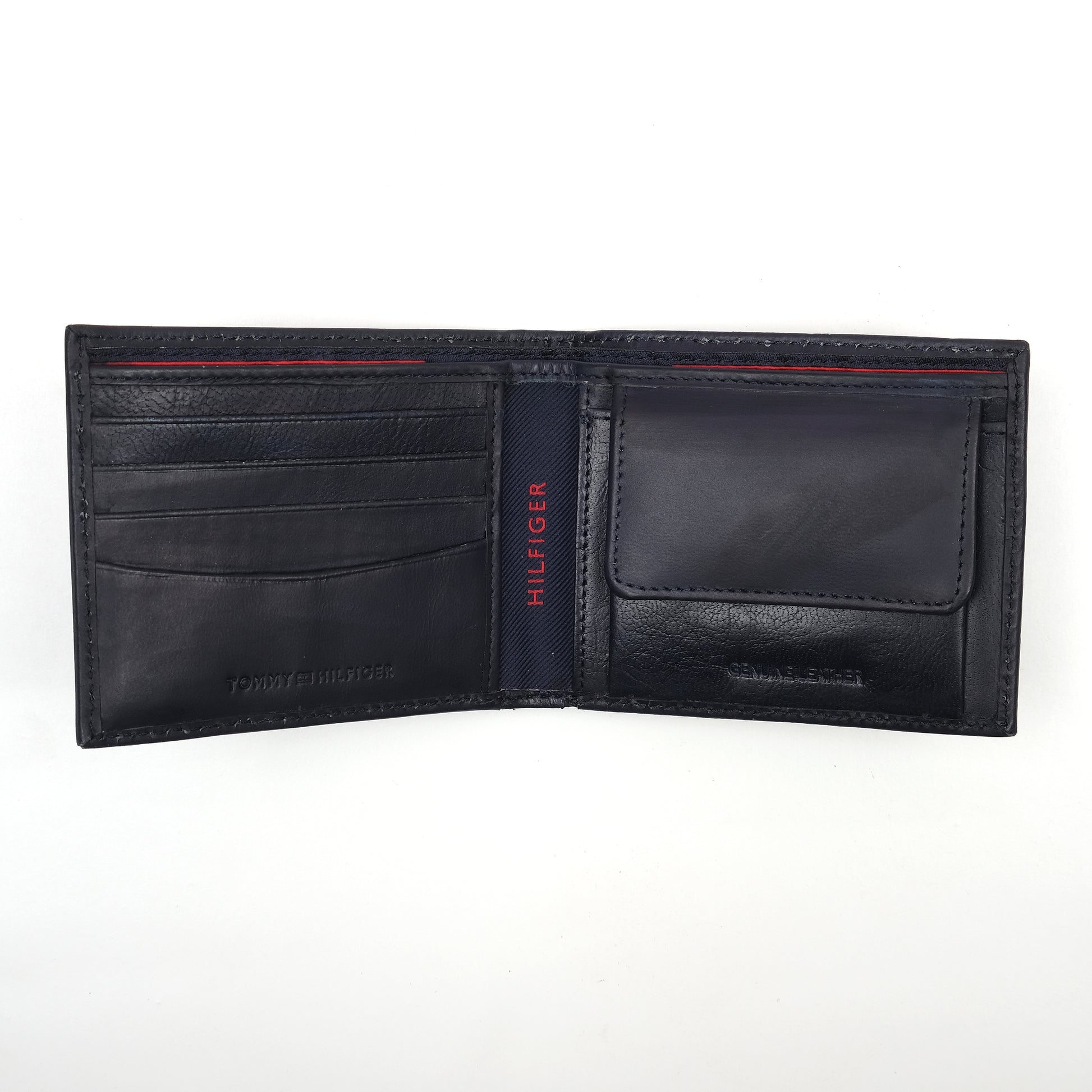 TOMMY HILFIGER Sleek Midnight Blue Leather Wallet