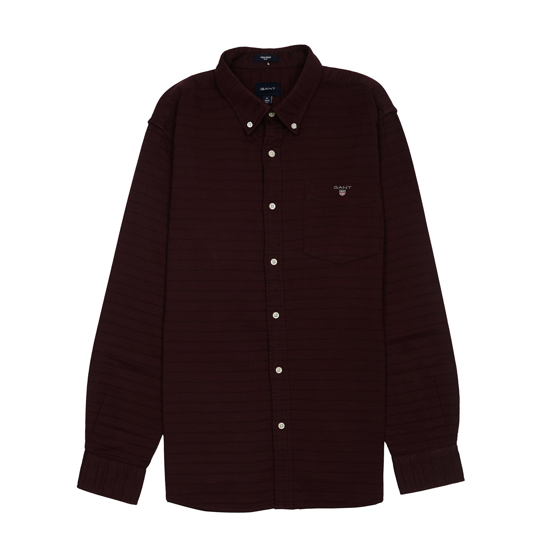 GANT Luminous Garnet Tailored Fit Long Sleeve Button-Up Shirt
