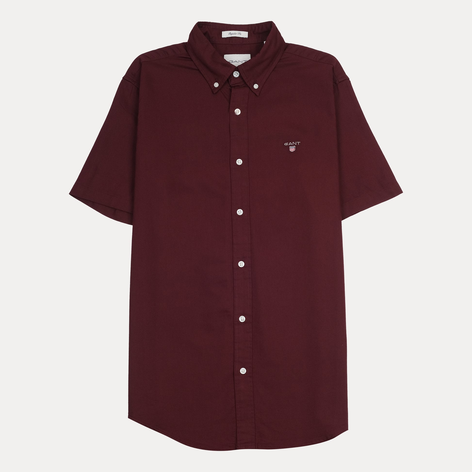 GANT Regal Merlot Short-Sleeve Button-Up Shirt