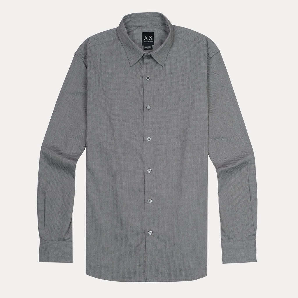 Armani Exchange Sophisticated Slate Button-Up Shirt