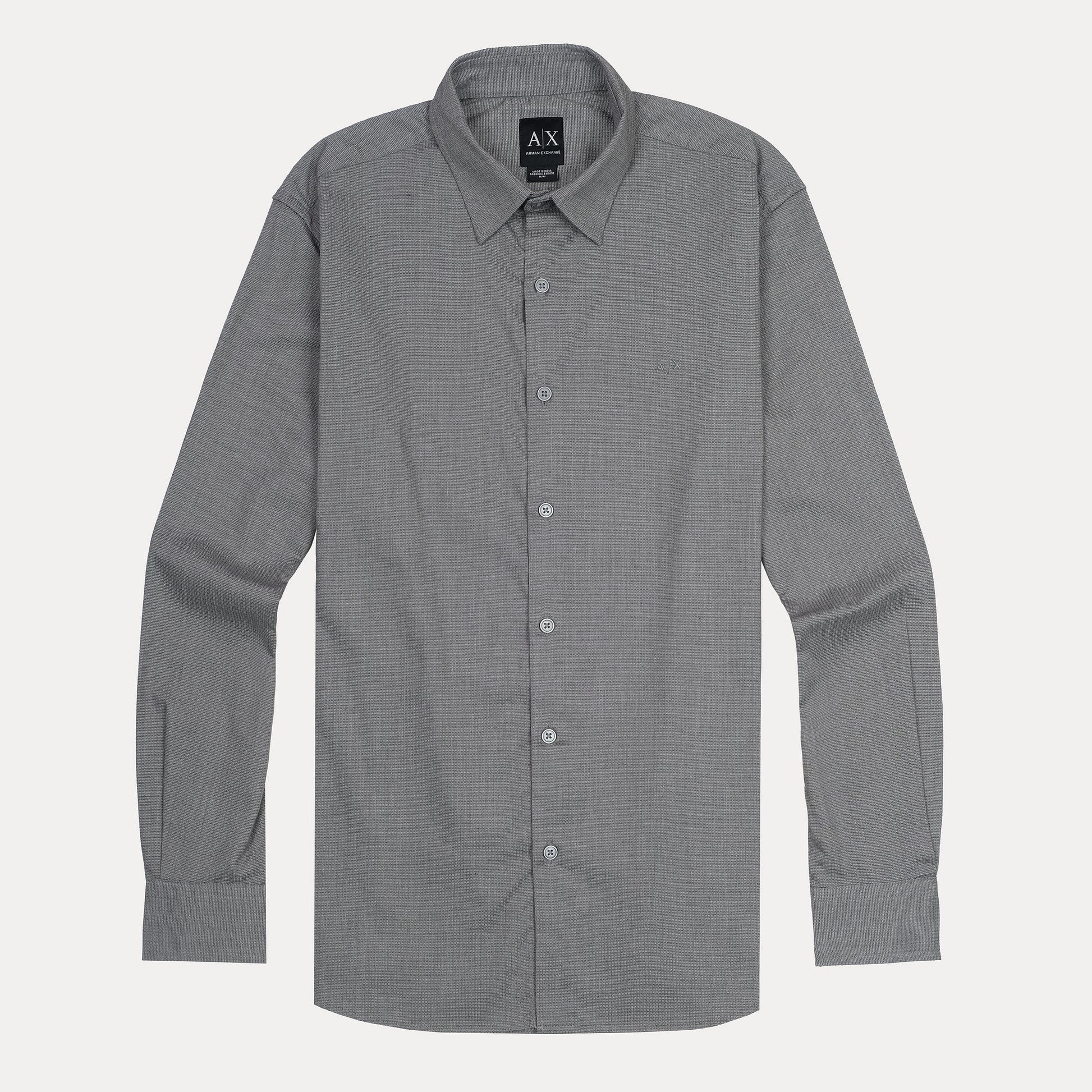 Armani Exchange Sophisticated Slate Button-Up Shirt