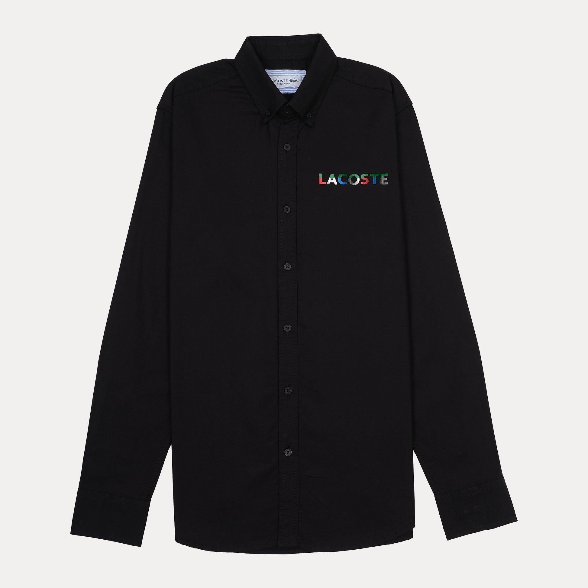 Lacoste Elegant Midnight Black Button-Up Shirt