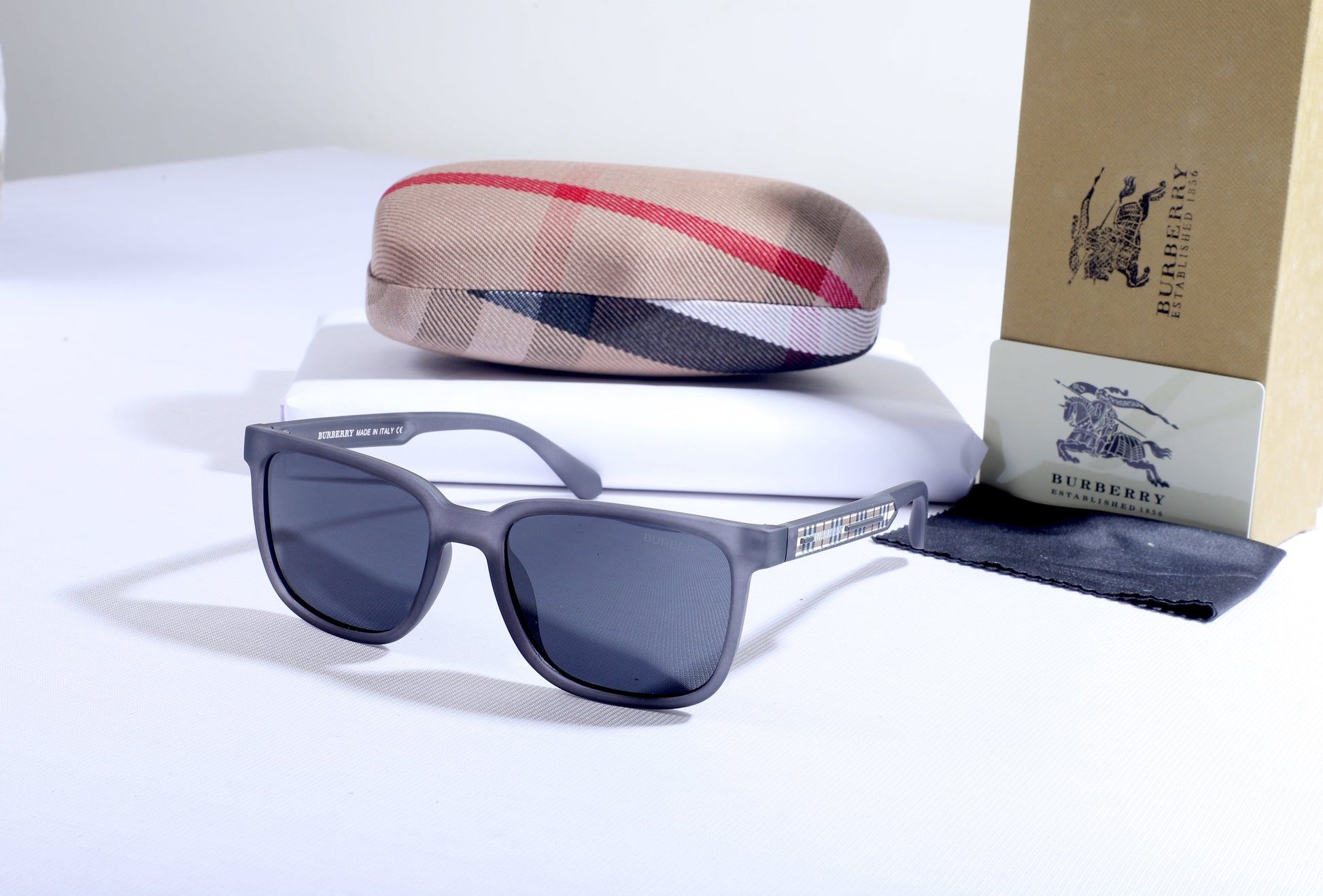 Burberry Classic Grey Sunglasses with Signature Case