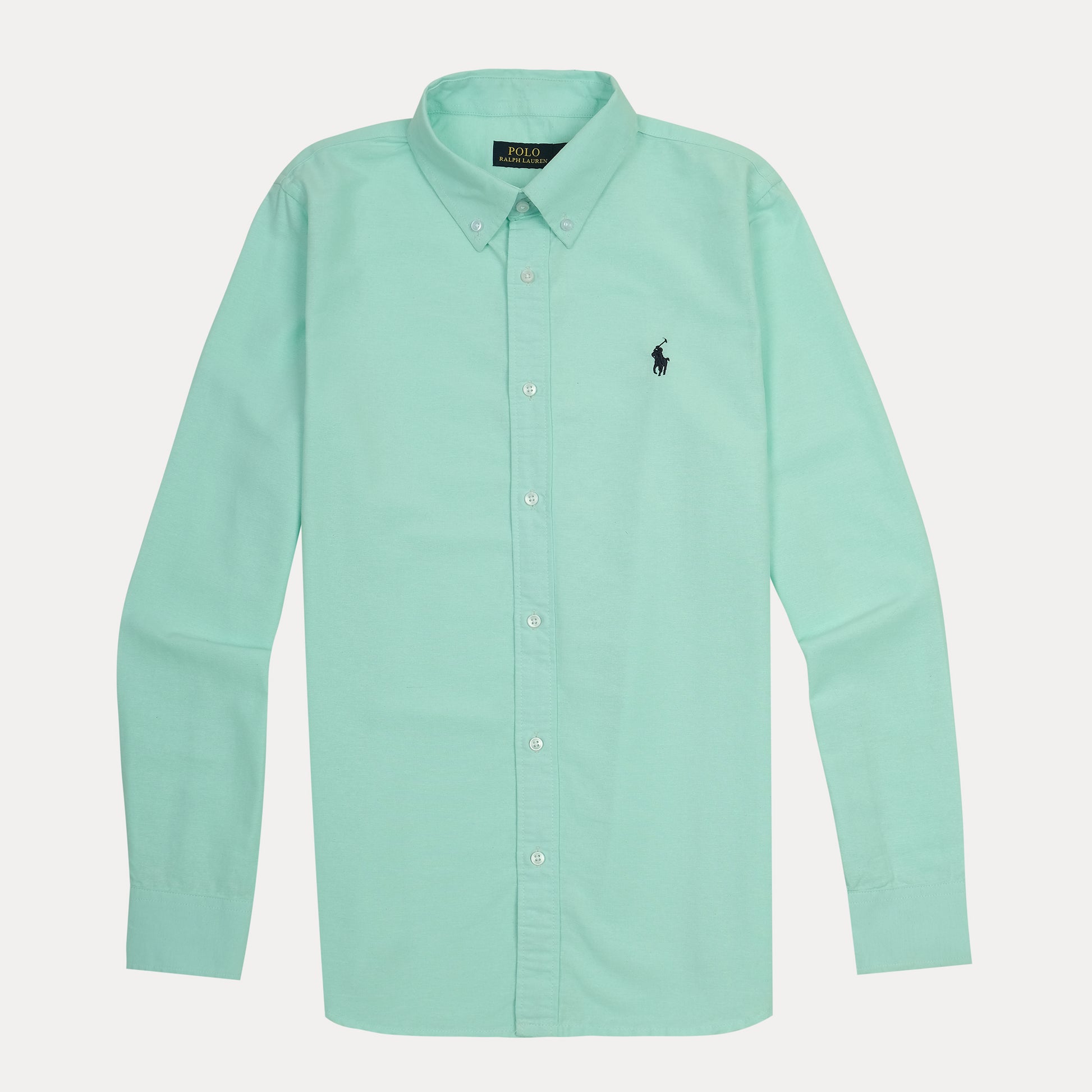 Ralph Lauren SLIM FIT Mint Green Button-Down Linen Shirt